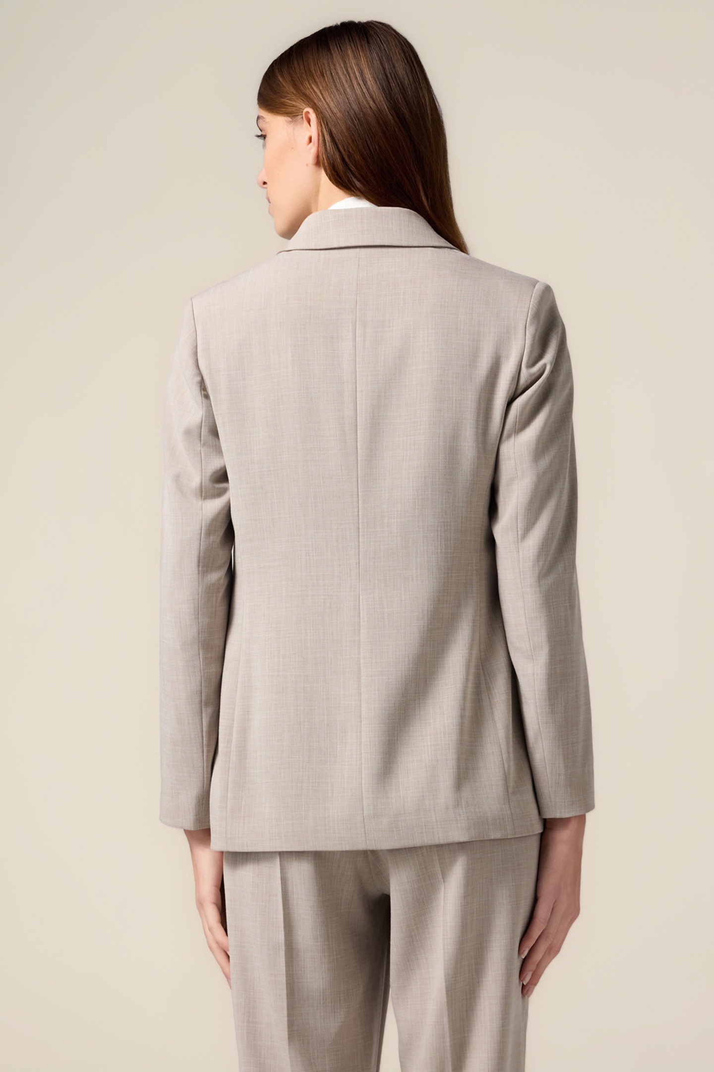 FLUID VISCOSE BLEND BLAZER BEIGE 2