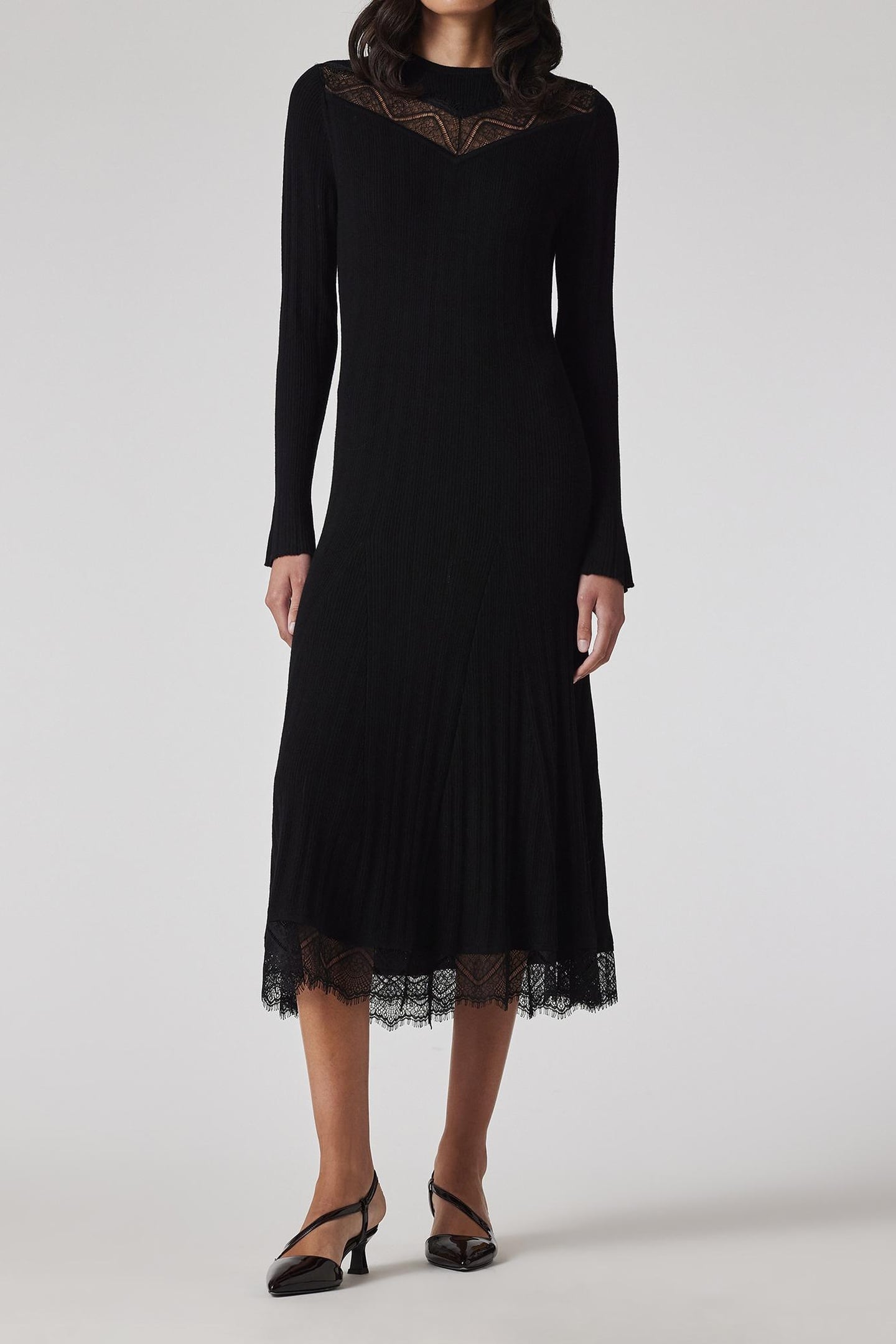 KNITTED DRESS BLACK 1