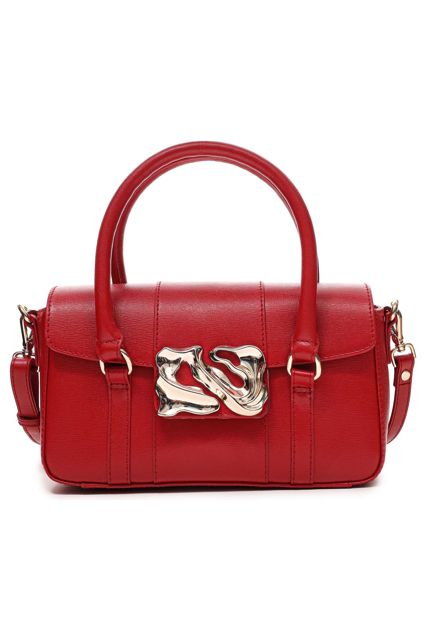 SMALL MAGGIE ICON FLORENCE BRIGHT RED W. GOLD 1