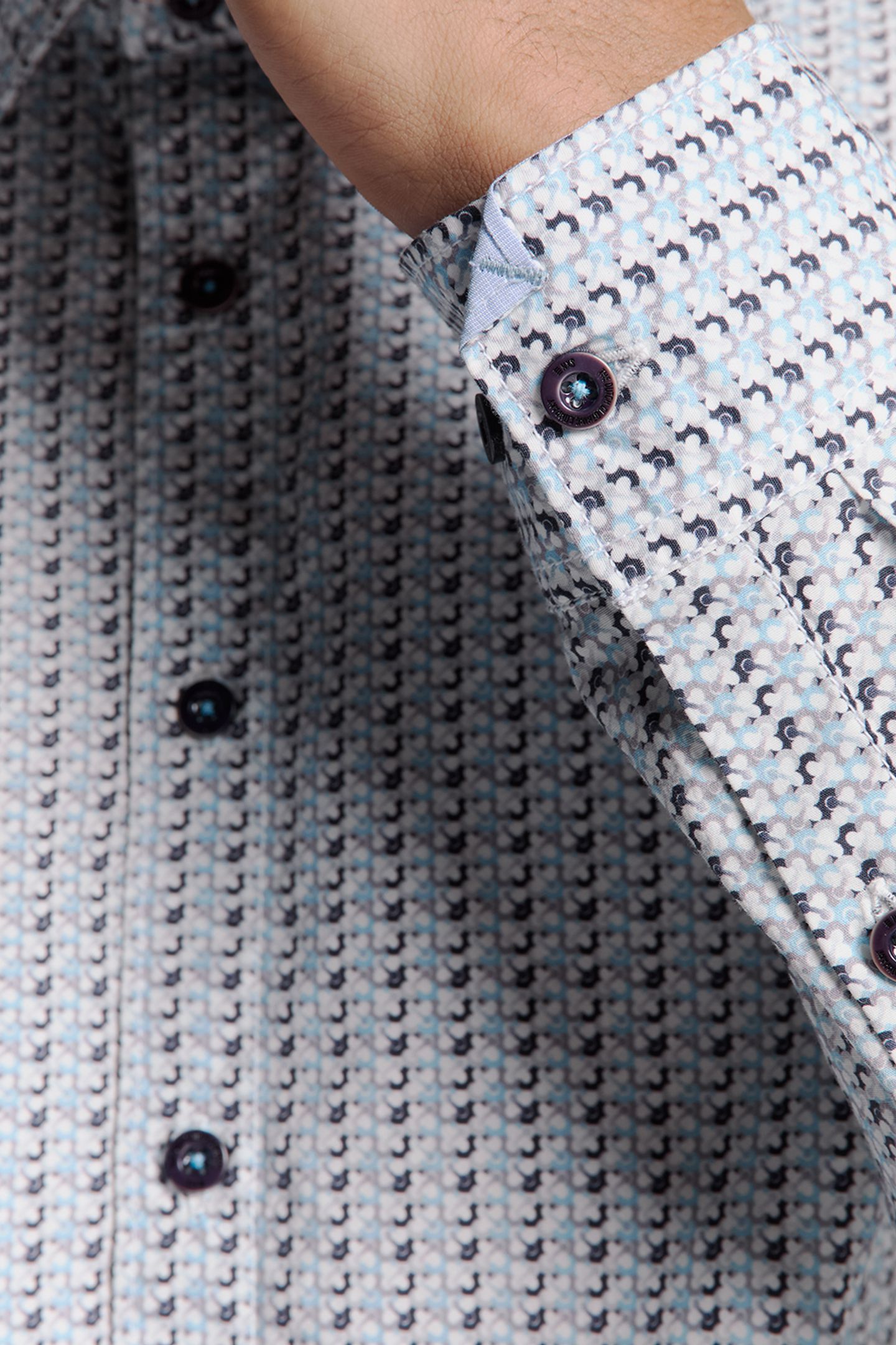 SHIRT STRETCH ALLOVER PRINTED SEABLUE 6