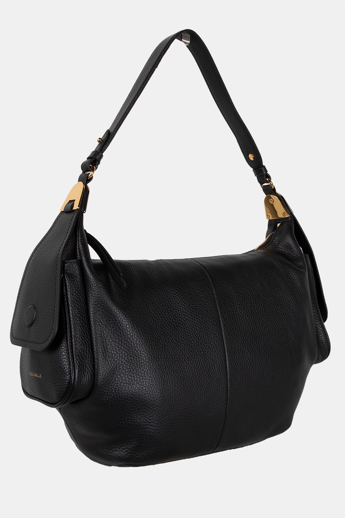 LARGE LEATHER SHOULDER BAG IN BLACK 3