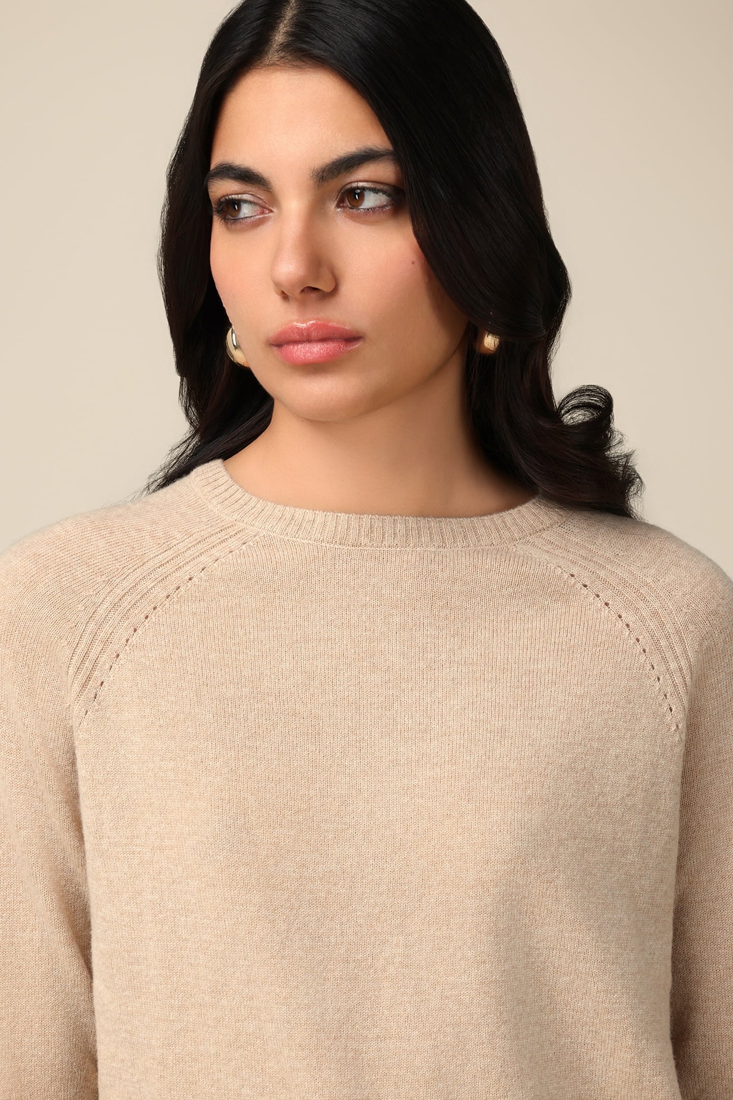 CASHMERE BLEND CREW-NECK SWEATER LIGHT BLUE 4