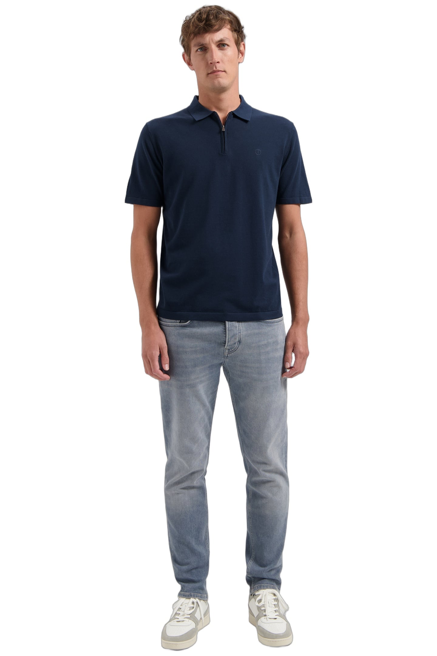 DS-DORIAN ZIP POLO DK. NAVY 2