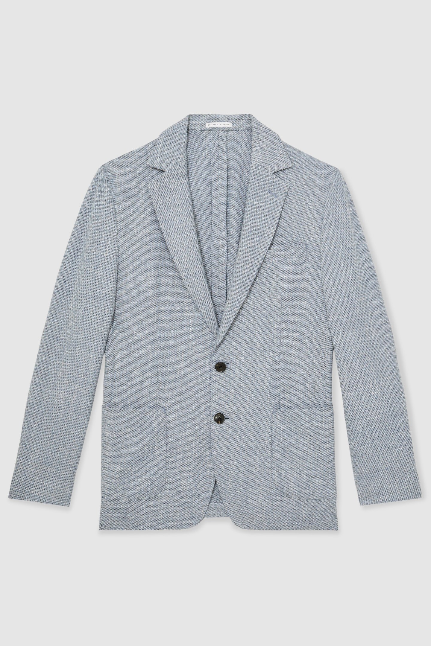 SB 2B NOTCH TEXTURED BLAZER SOFT BLUE 2