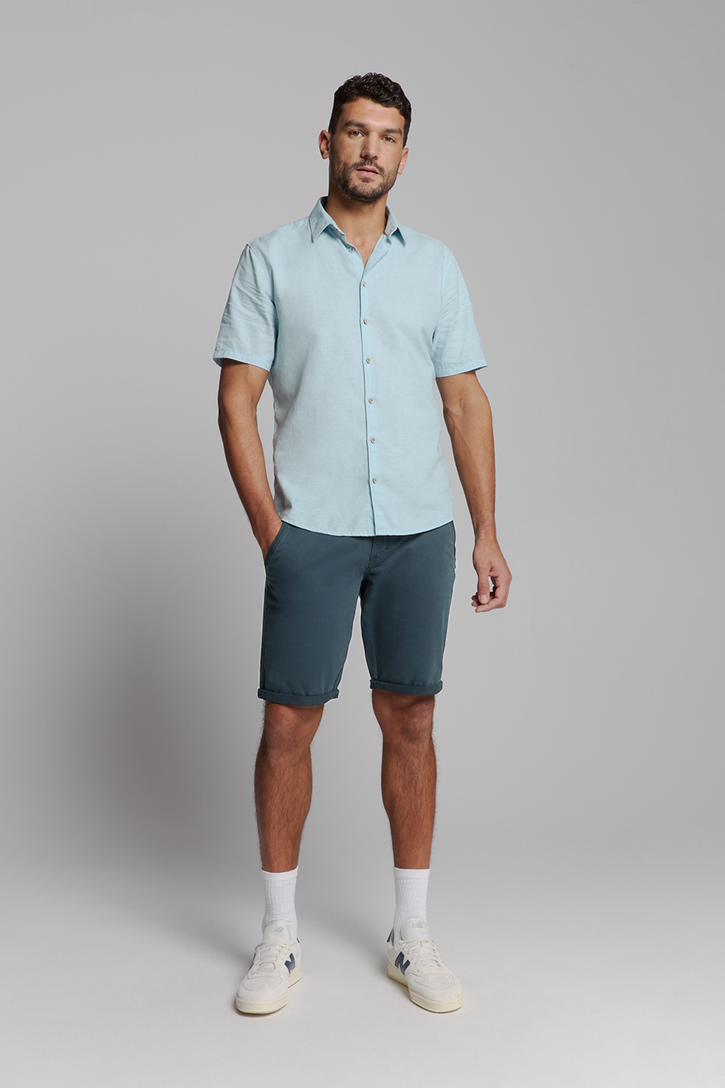 SHORT CHINO GARMENT DYED TWILL STRETCH NIGHT 2
