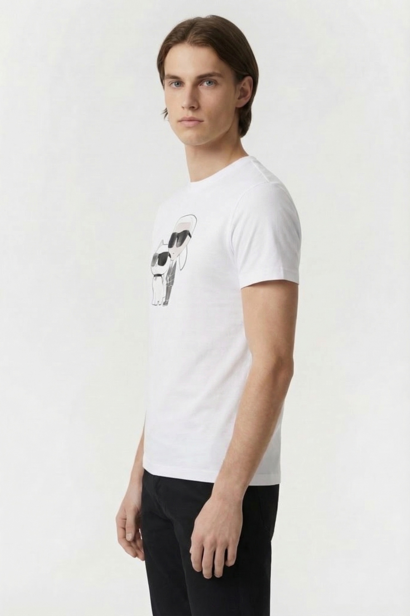 WHITE T-SHIRT CREWNECK 2