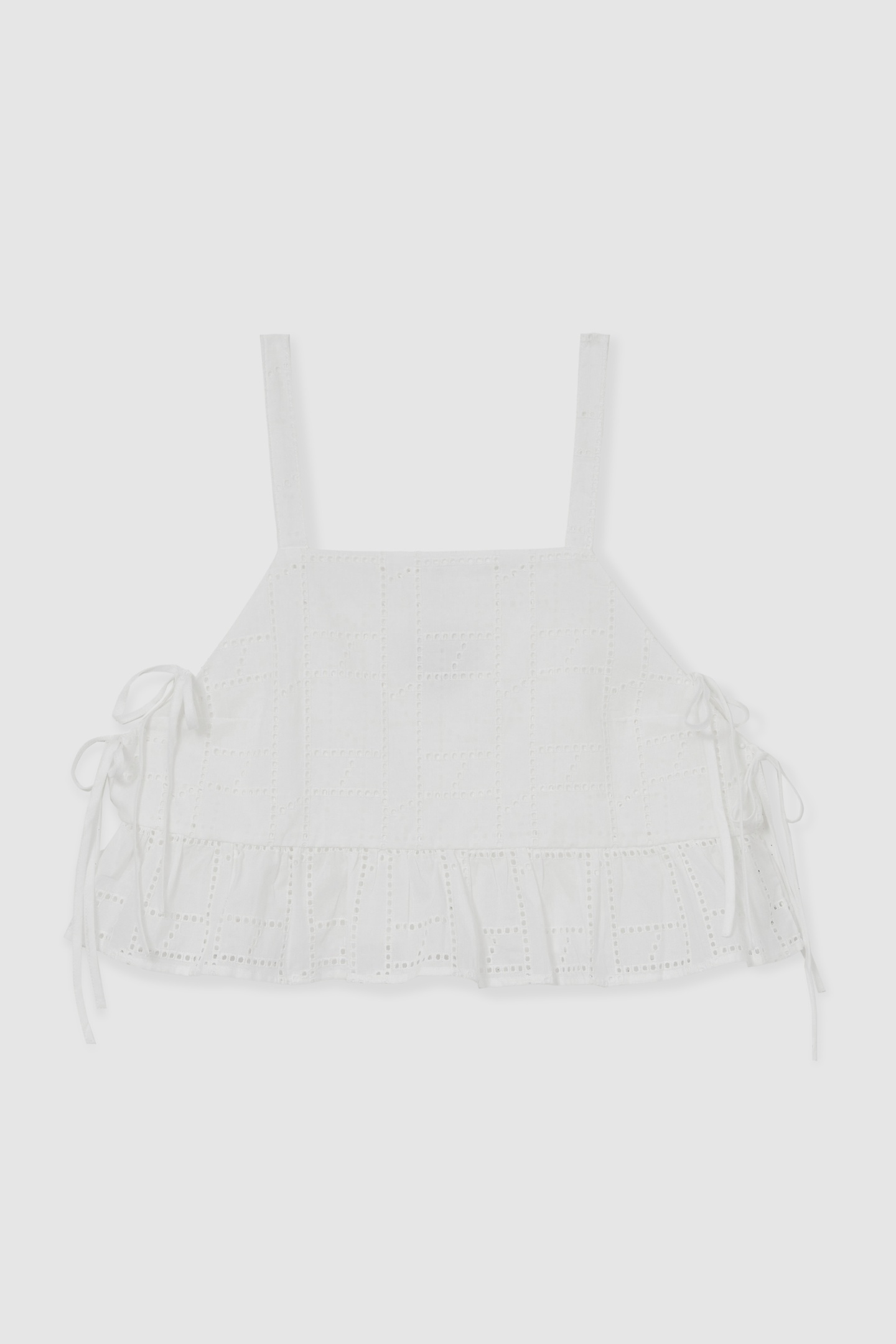 BRODERIE SIDE TIE TOP WHITE 4
