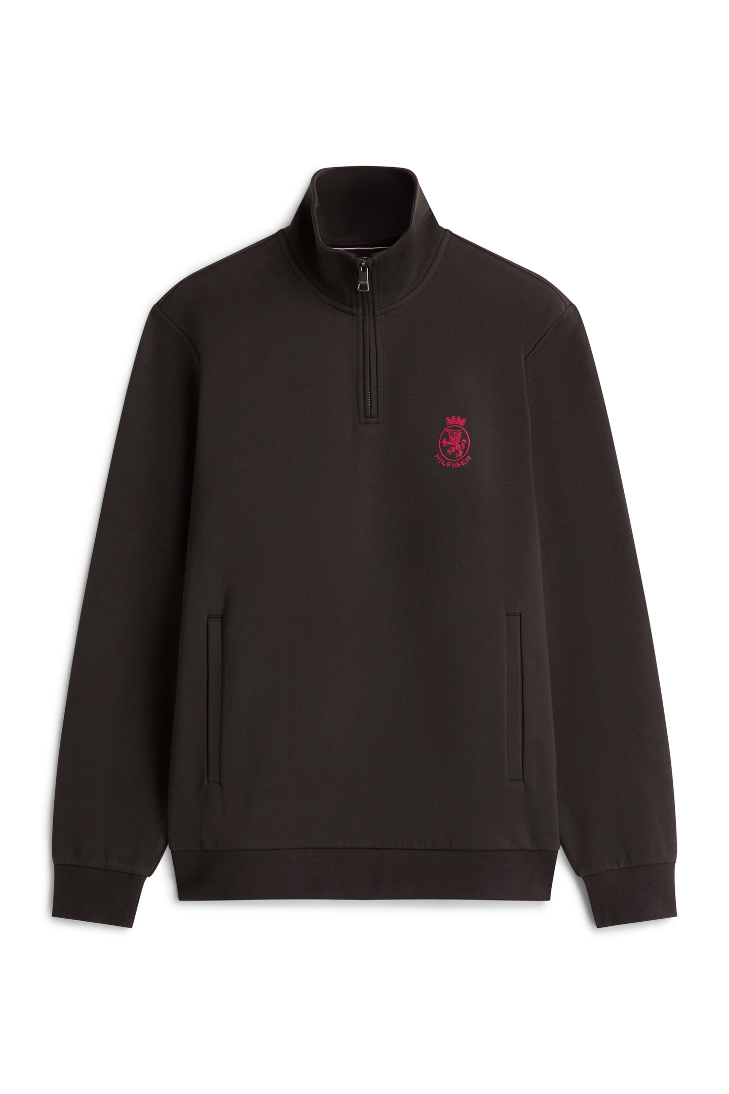 CREST EMBROIDERY QUARTER-ZIP JUMPER BLACK 5