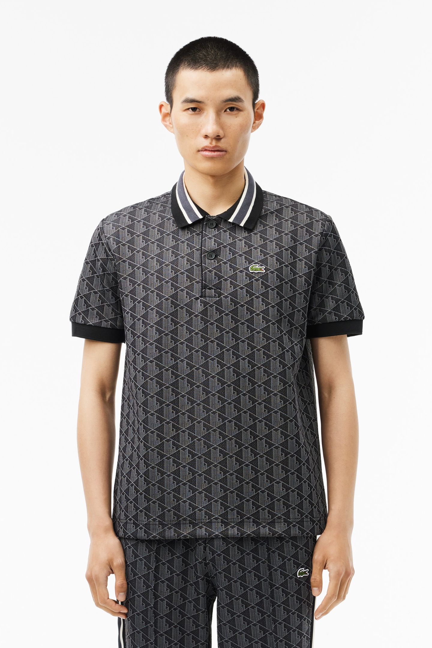 SHORT SLEEVE POLO BLACK/GRAPHITE 1