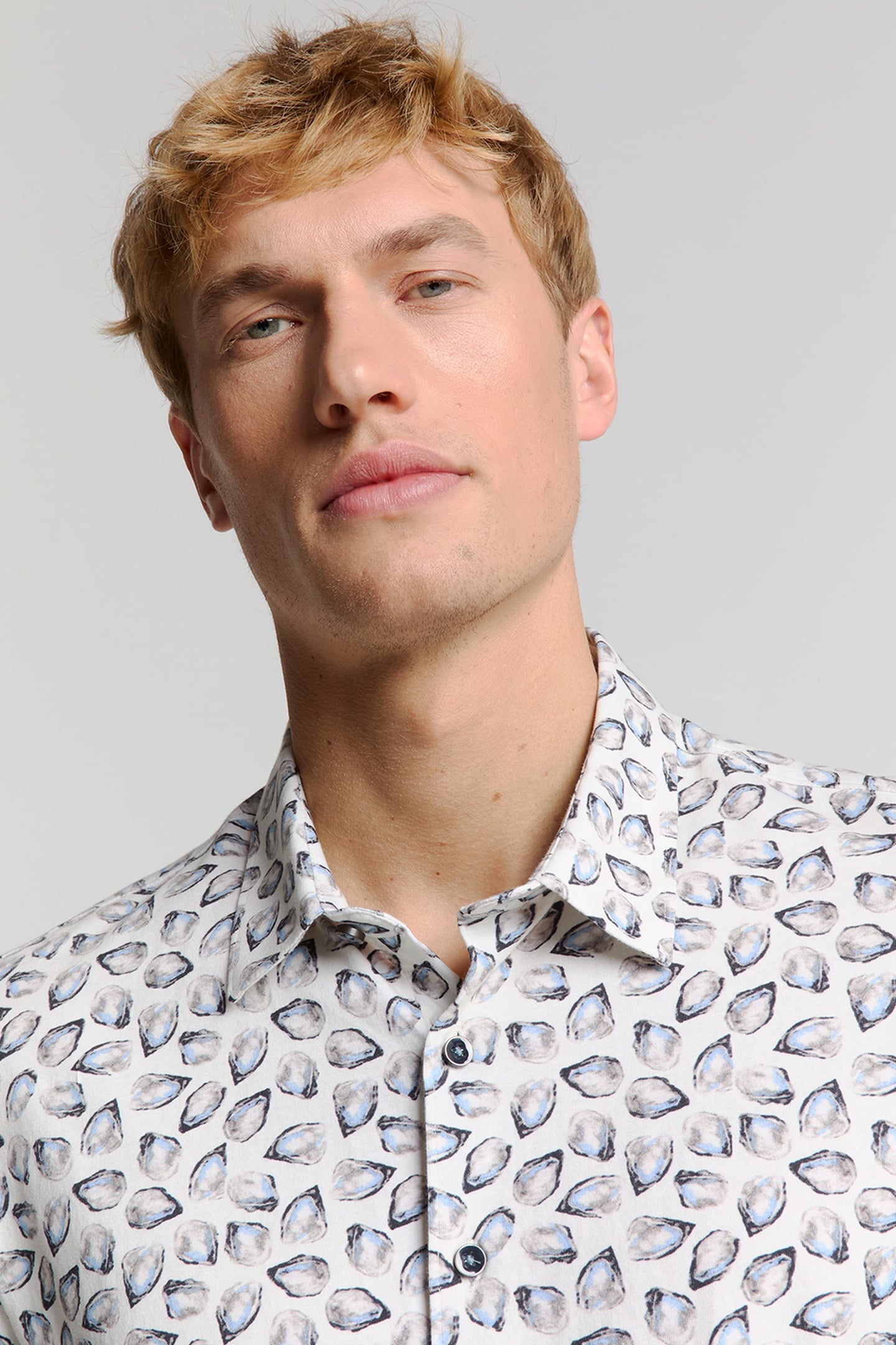 SHIRT SHORT SLEEVE JERSEY ALLOVER PRINTED OFFWHITE 7