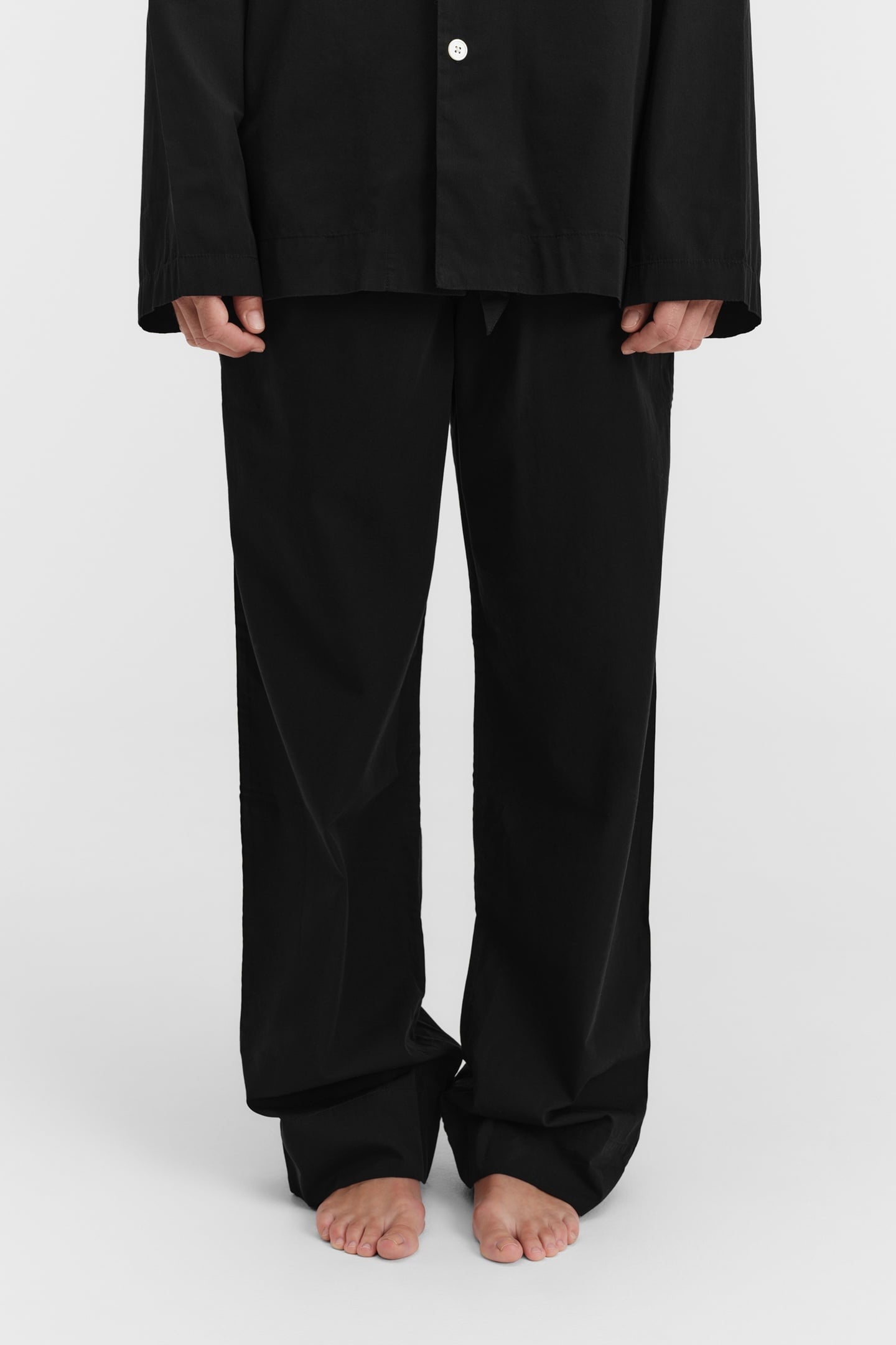 UNISEX POPLIN, PYJAMAS PANTS ALL BLACK 1