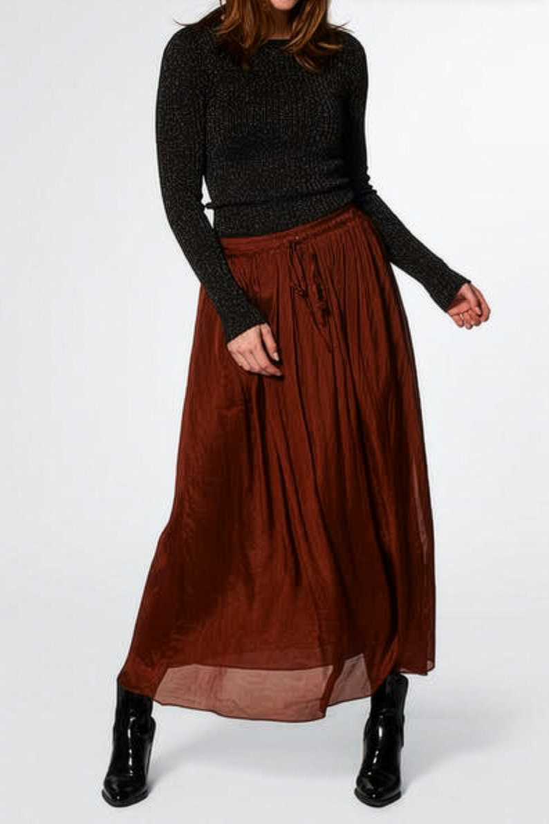 GIRLS ABBIE SKIRT BURNT RUST 2