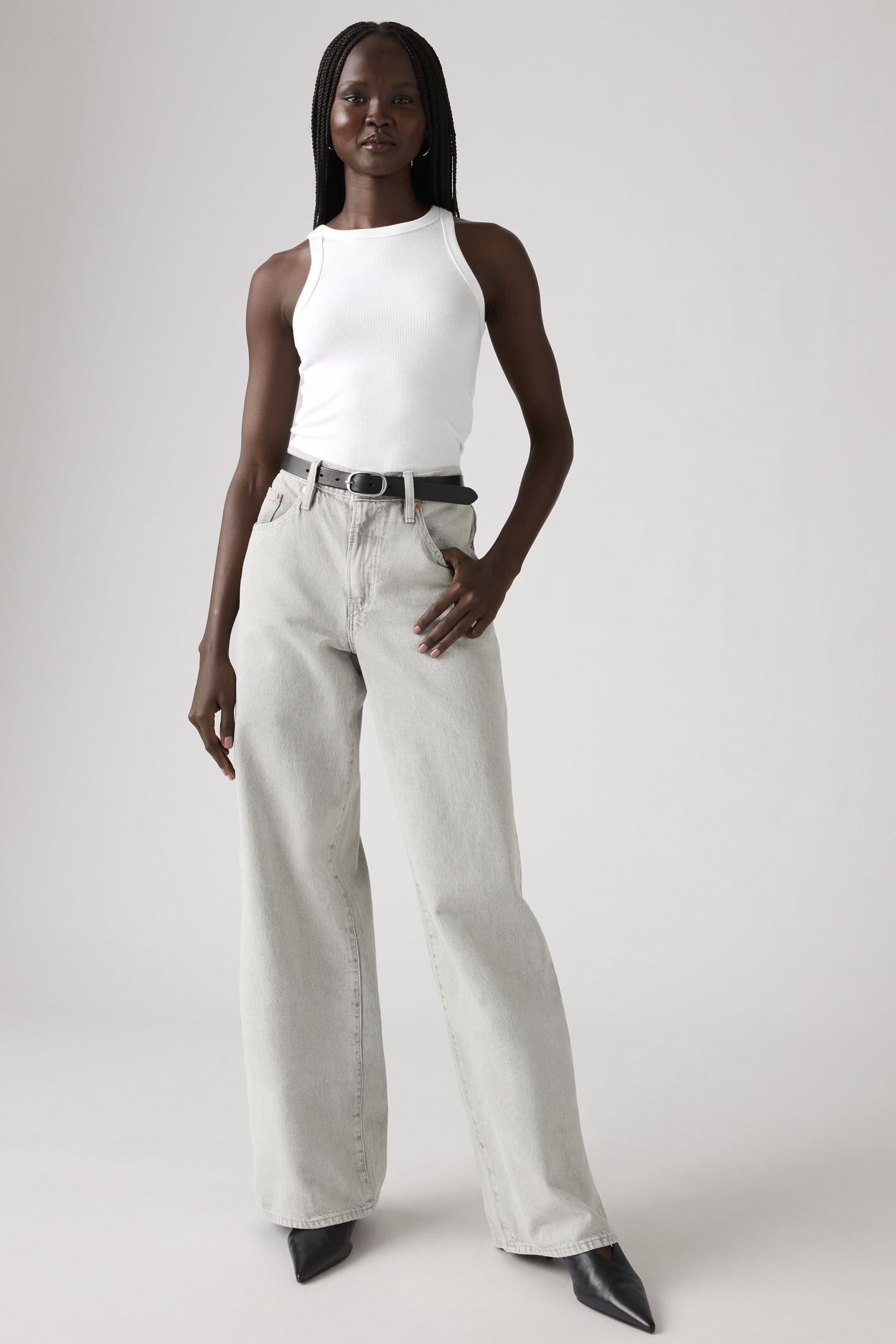 XL STRAIGHT LIGHTWEIGHT JEANS GREY 1