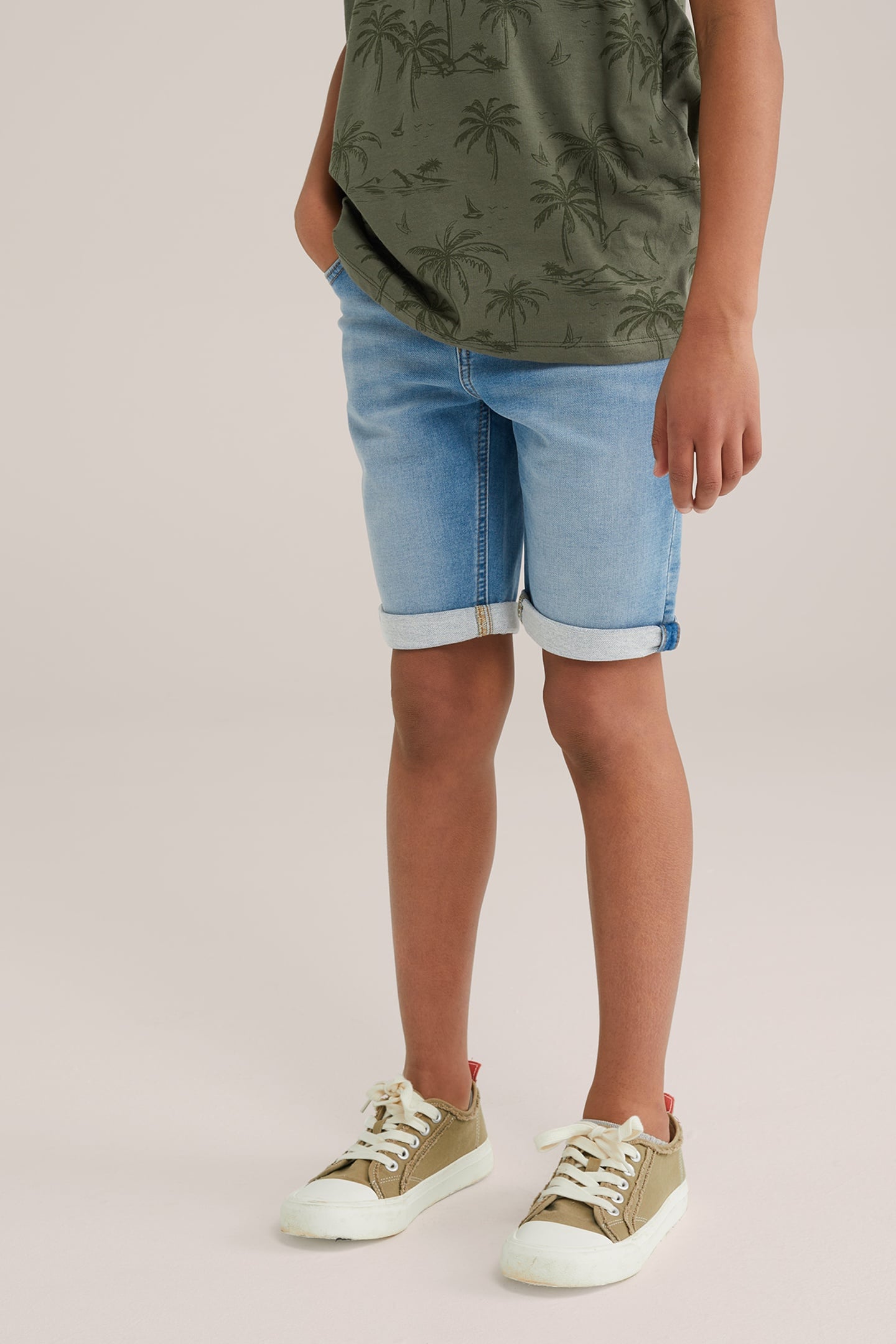 5-POCKET MID WAIST BLUE 1