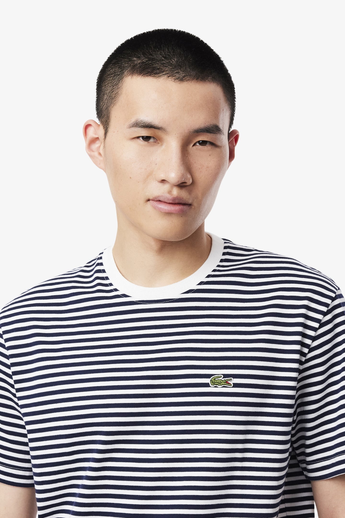 TEE-SHIRT WHITE/NAVY BLUE 3