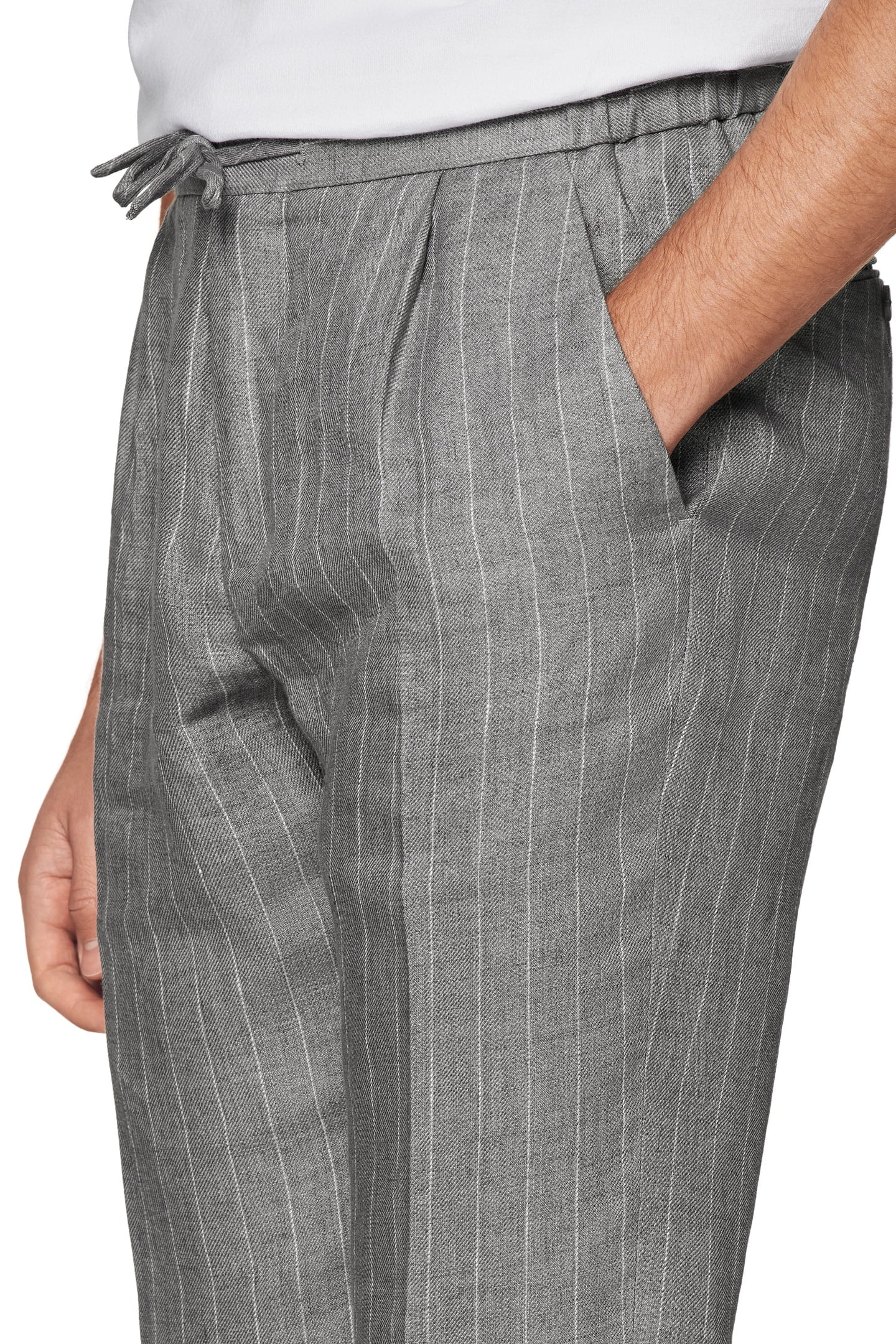 TROUSERS-L.GREY-STRIPE LIGHT GREY 5