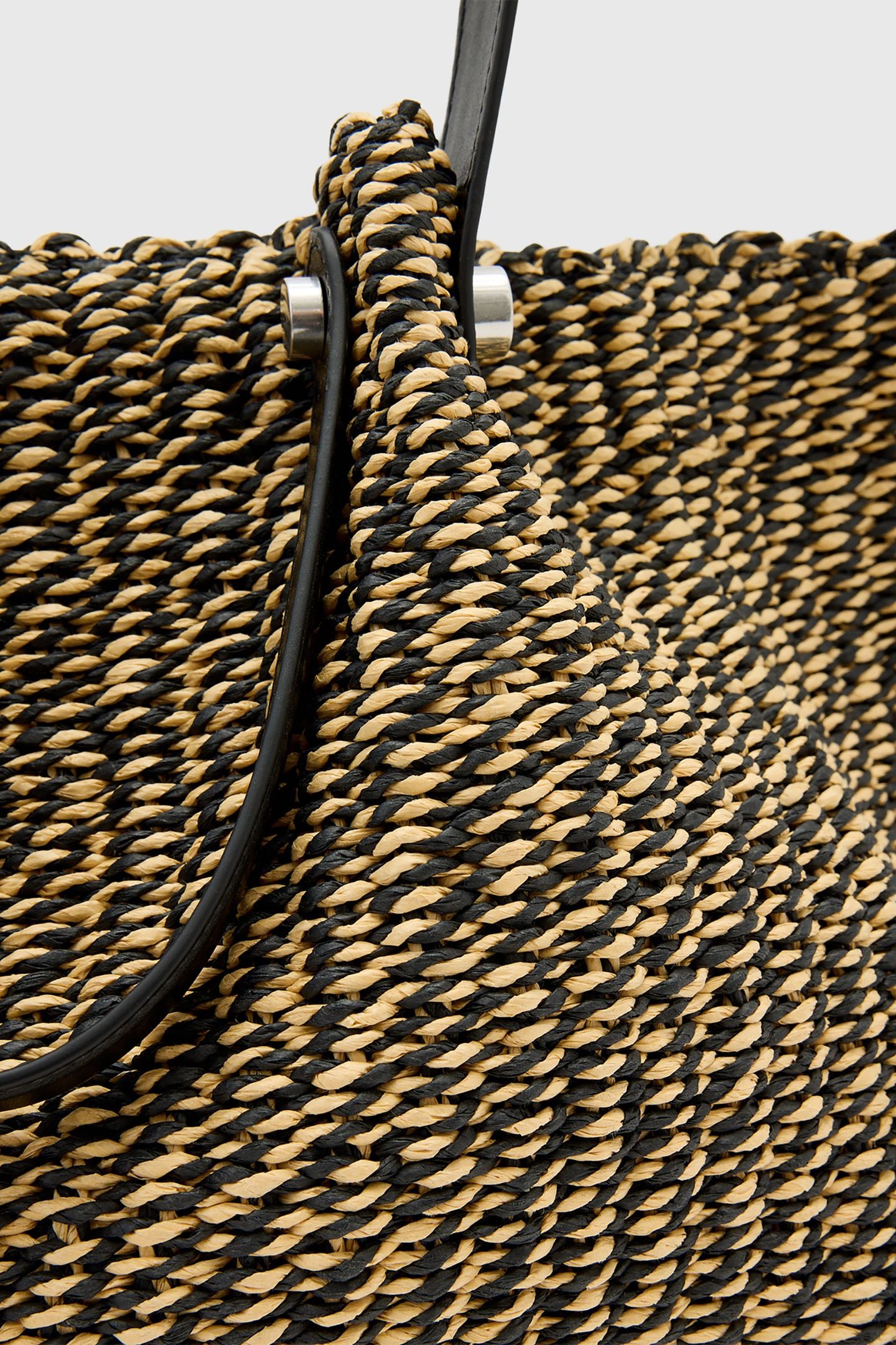 ALLINGTON PAPER TOTE BLACK/NATURAL 8