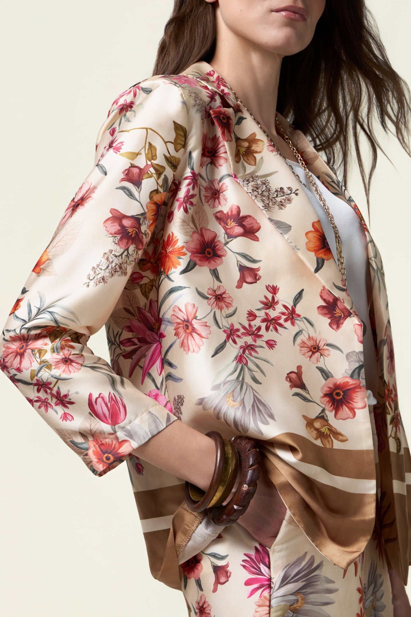 FANTASY SATIN JACKET BEIGE 5