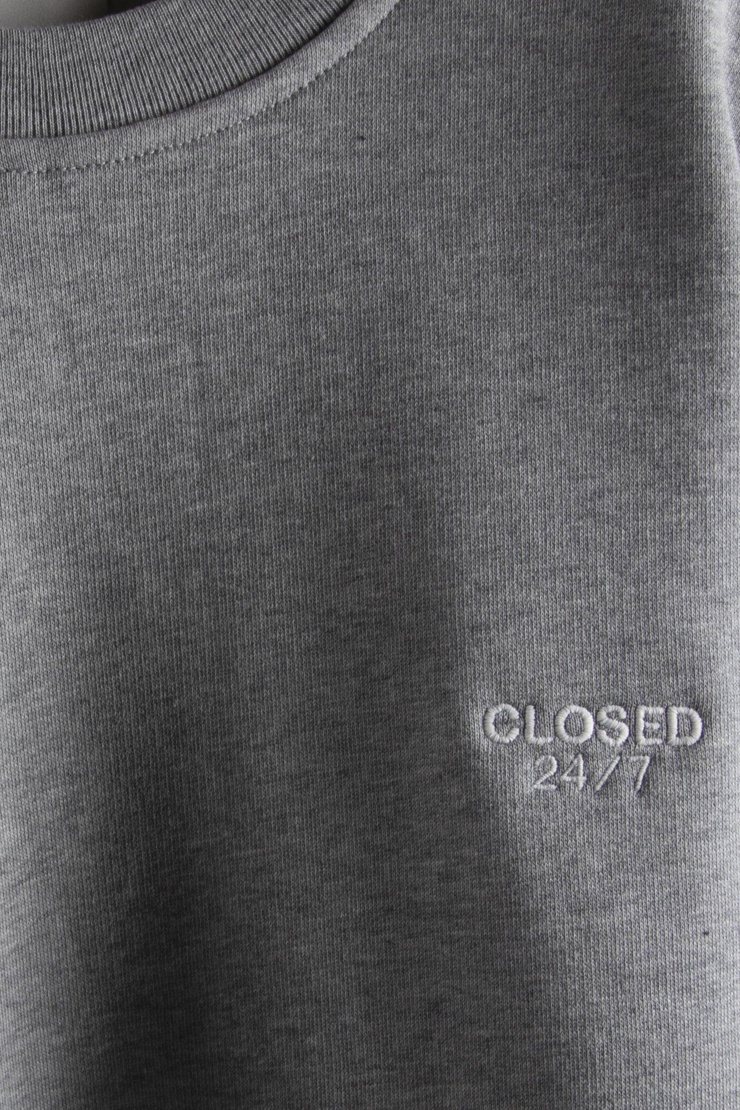 CREW SWEATSHIRT T-SHIRTS GREY HEATHER MELANGE 4