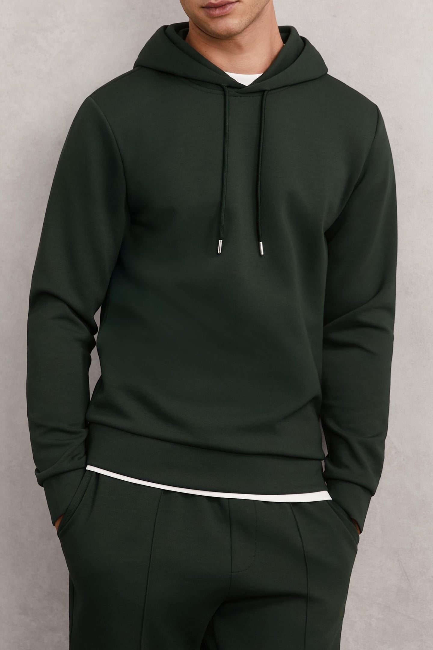 LS INTERLOCK HOODY DARK SAGE GREEN 1