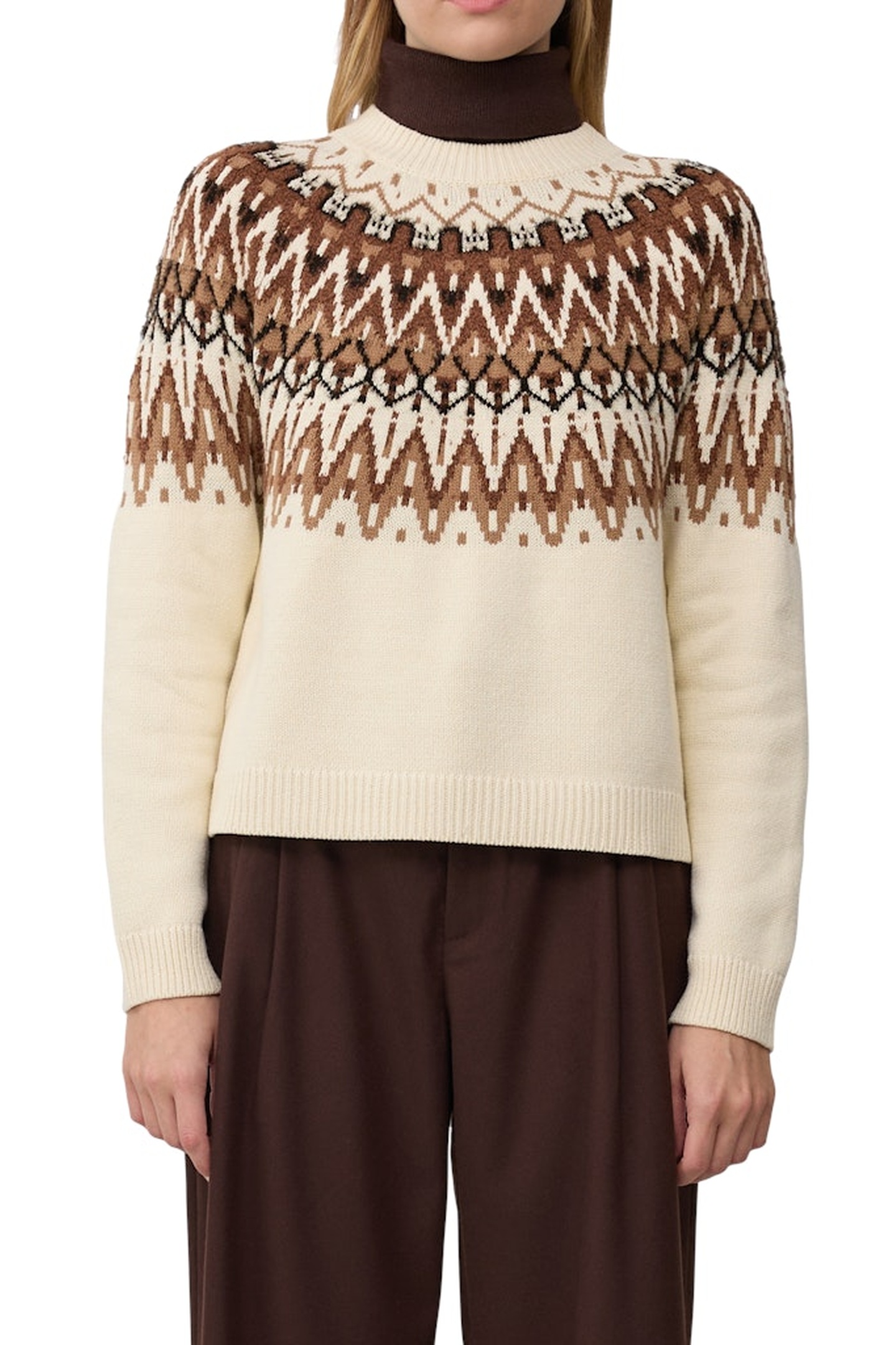s.Oliver  Pullover Offwhite Maat: 44 | Sweaters Outlet | Dames | Bruin