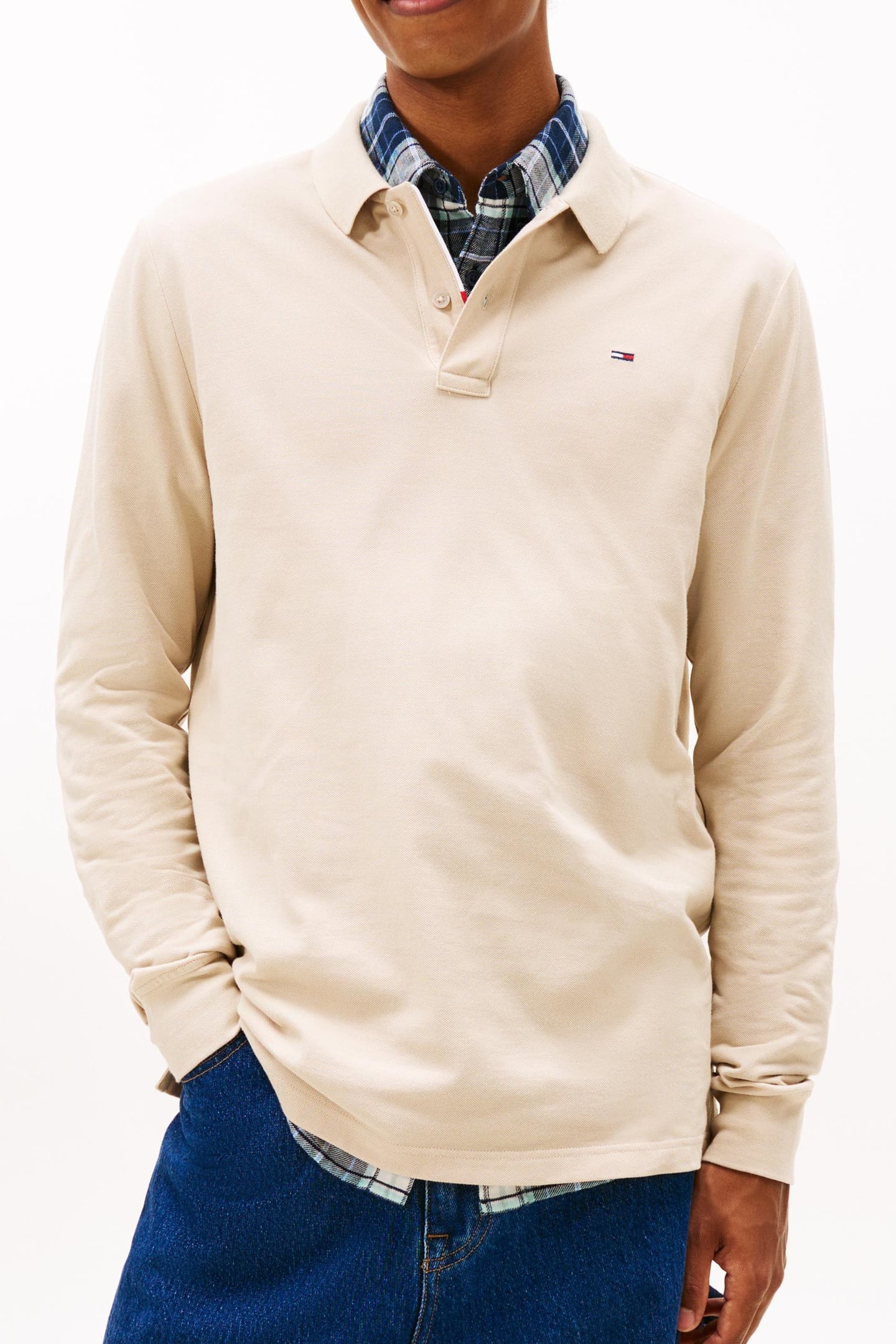 SLIM PLACKET POLO GULF SAND 1