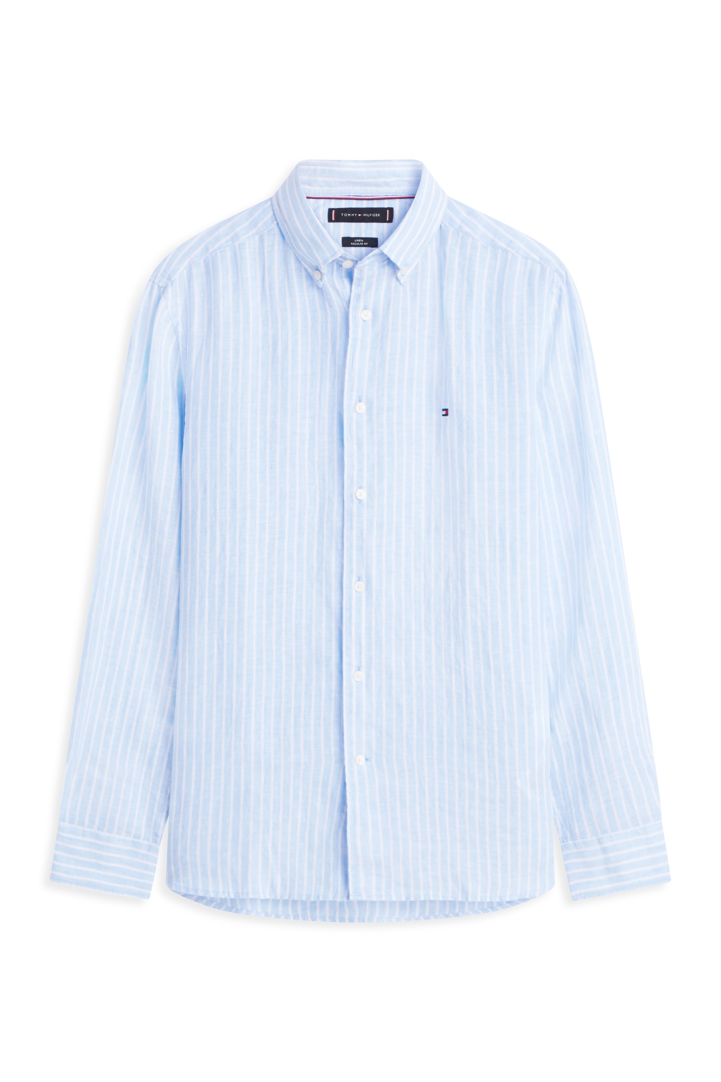 REGULAR FIT LINEN SHIRT CLOUDY BLUE/STRIPE 4