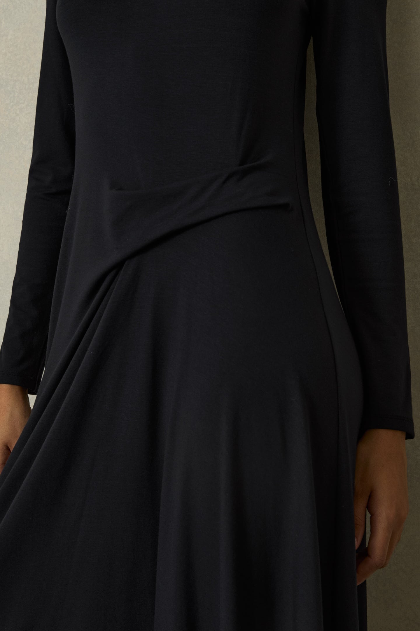 RUCHED PLAIN MIDI NAVY 5