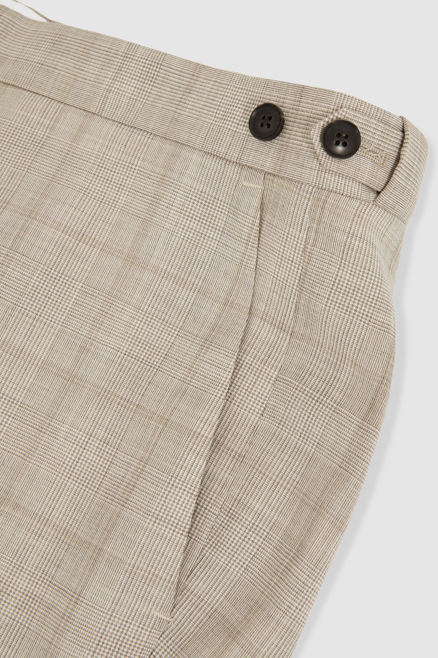 PRINCE OF WALES CHECK MIXER TROUSER OATMEAL BROWN 6
