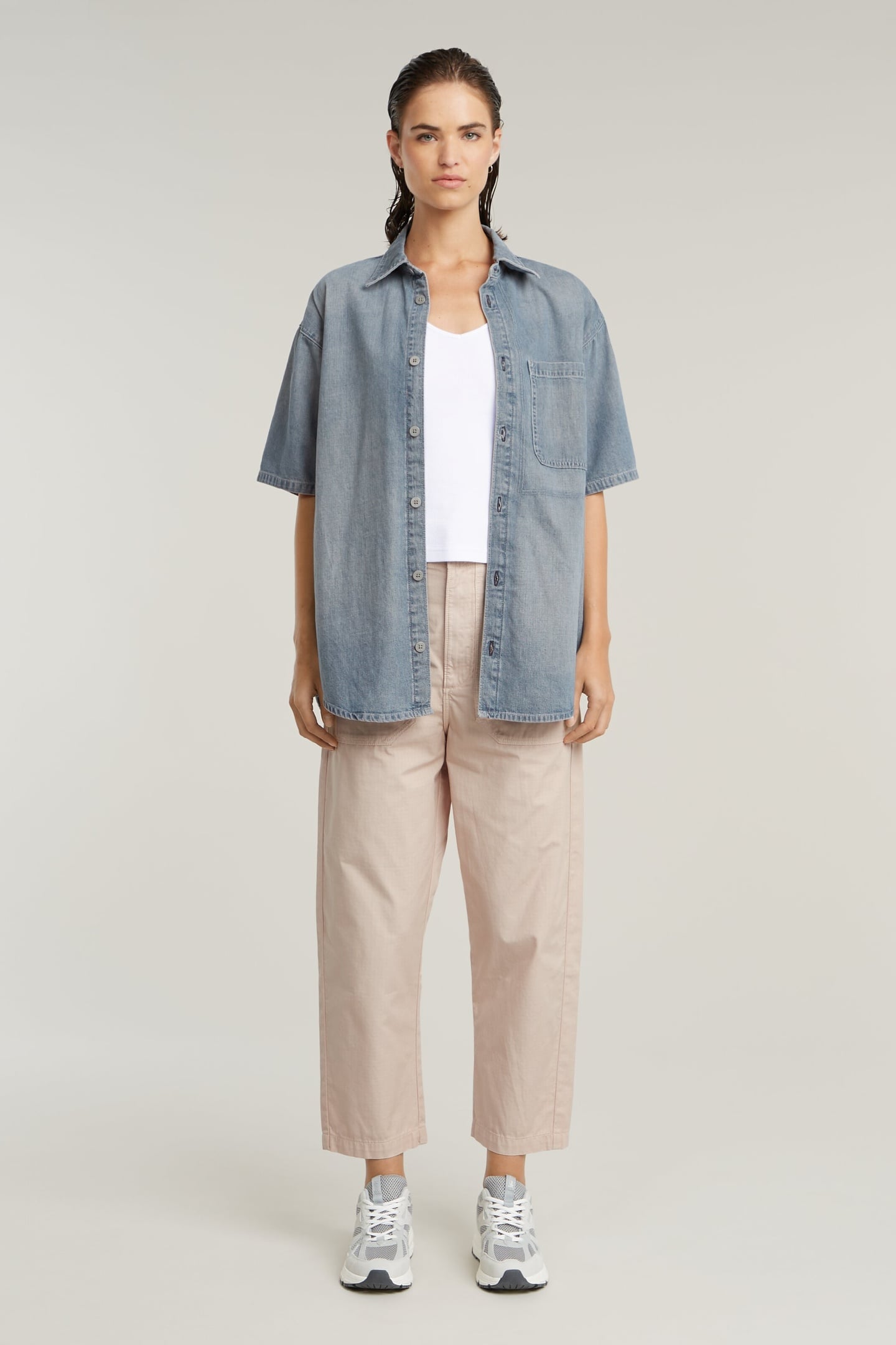 ASYMMETRICAL ZIP SLIM TANK TOP WHITE 3