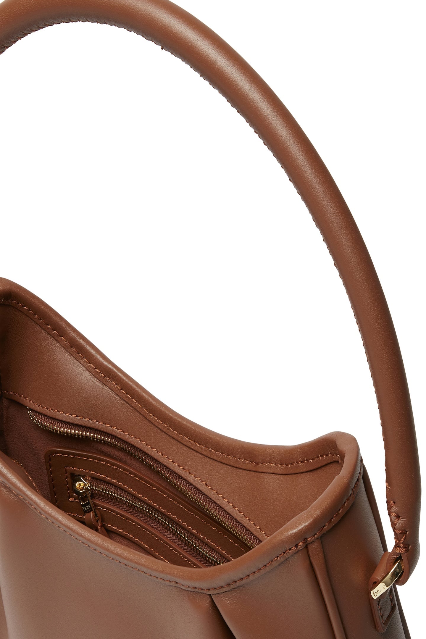 LARGE DIMPLE LEATHER COGNAC 3