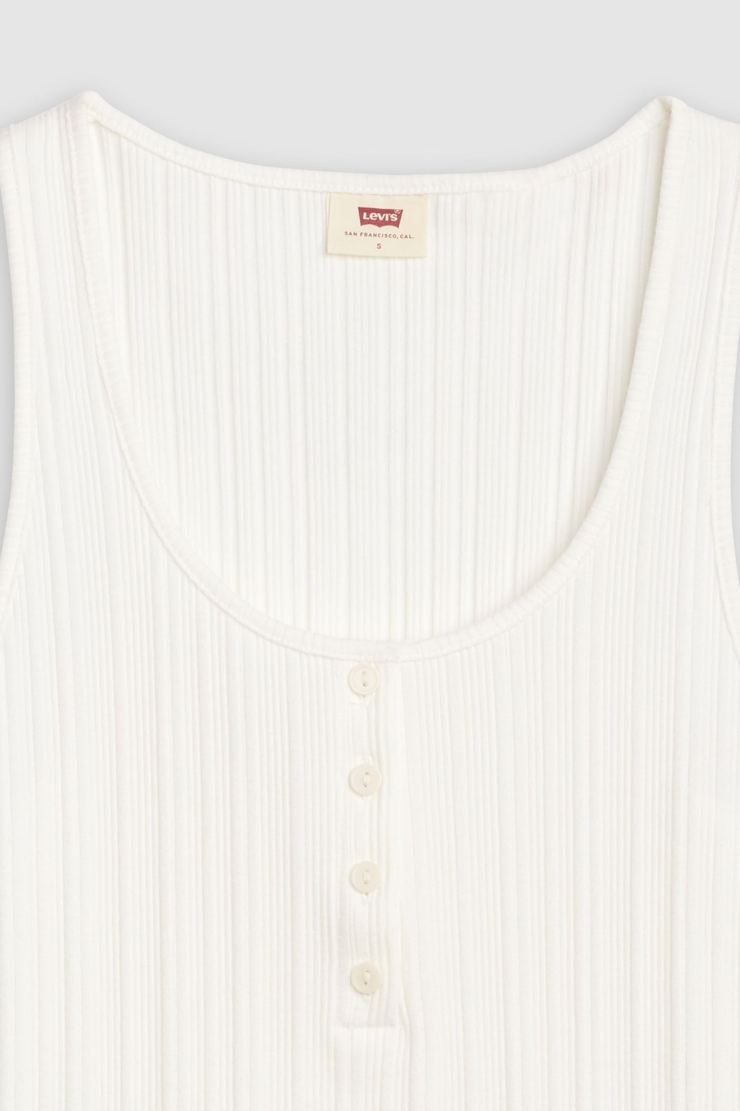 VACATIONER RIBBED TANK TOP WHITE 5