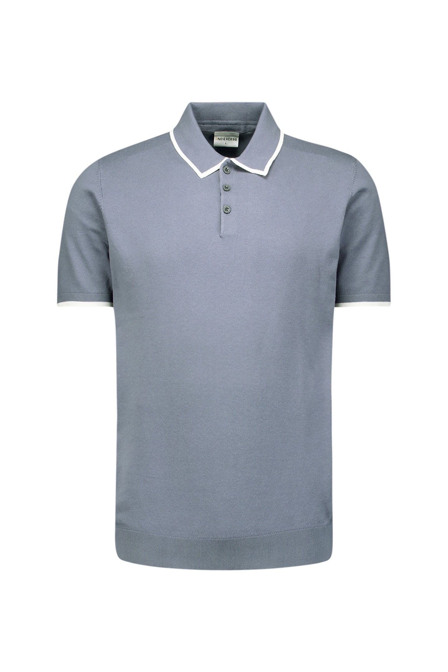 PULLOVER SHORT SLEEVE POLO BUTTON SOLID WASHED BLUE 5