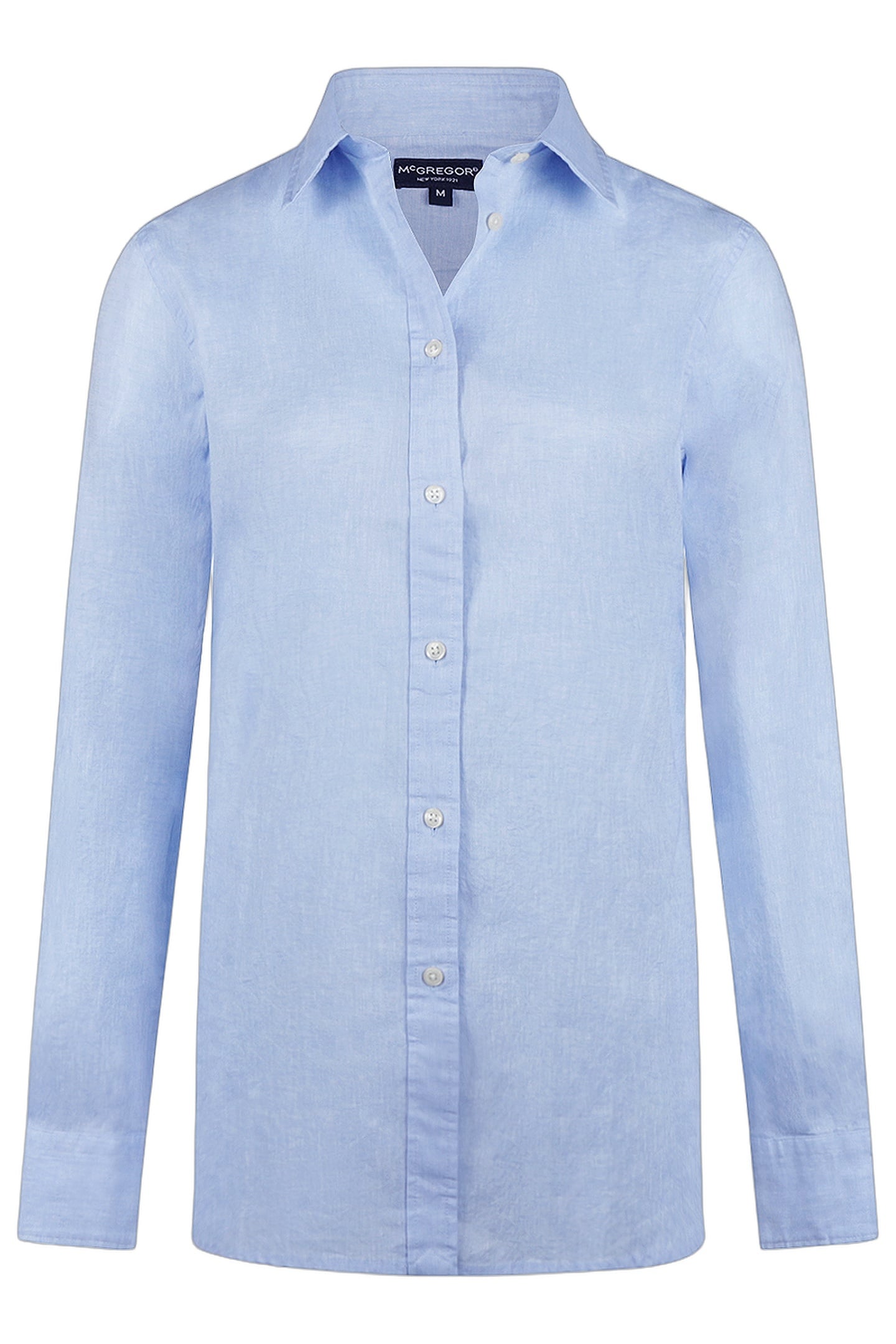 SOLID LINEN BLEND SHIRT LIGHT BLUE 3