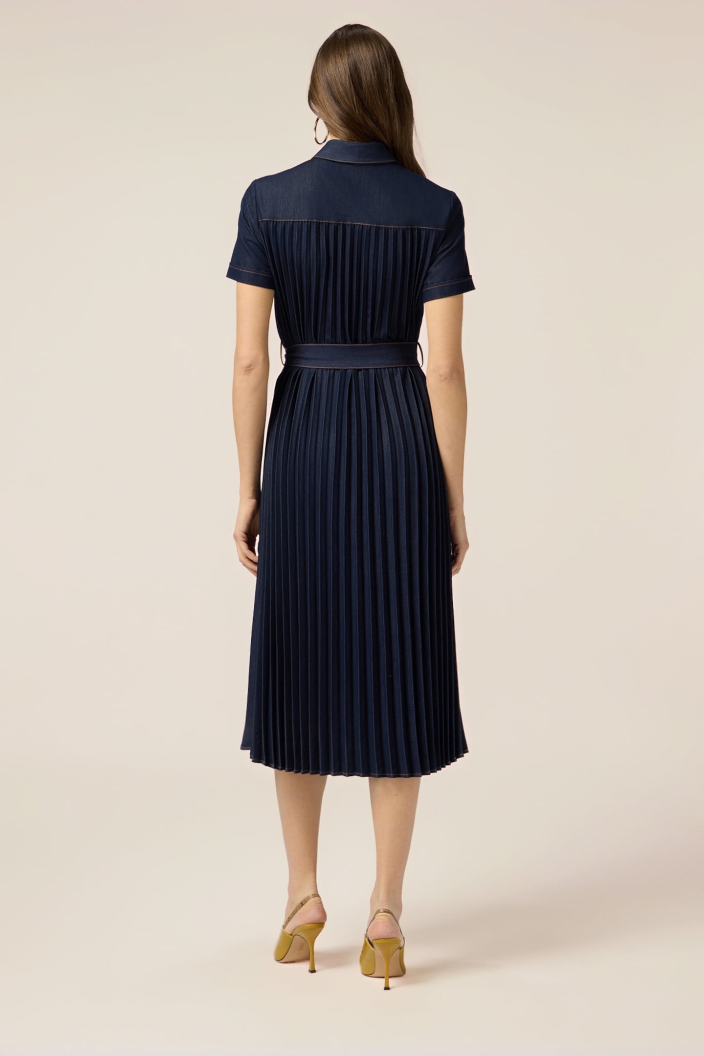 LONG DENIM-EFFECT SHIRTDRESS BLUE 2