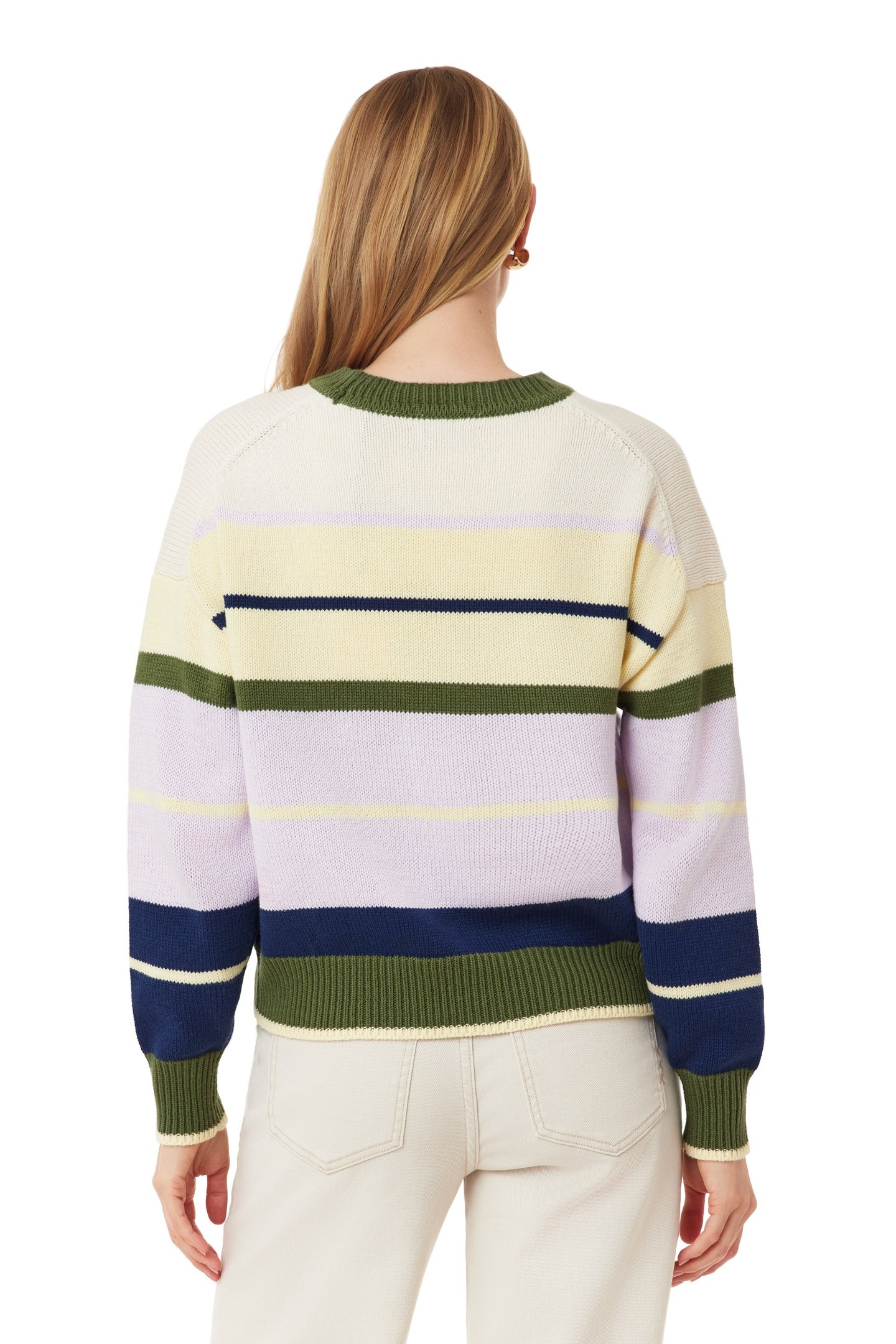 CREW NECK PULLOVER GARDEN GREEN MIX 5