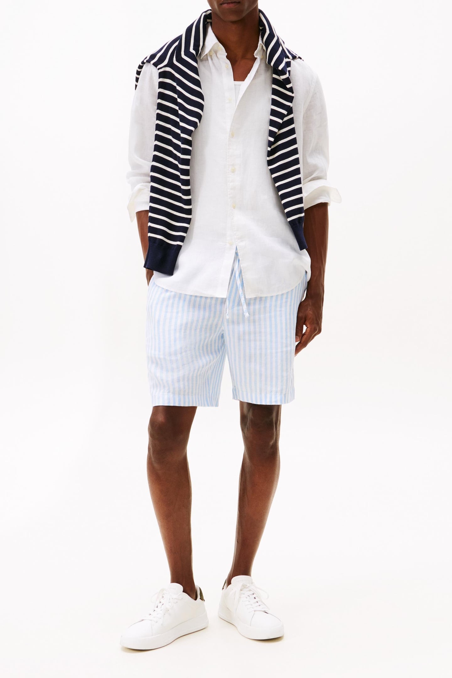 PIGMENT DYED LINEN SHIRT WHITE 1