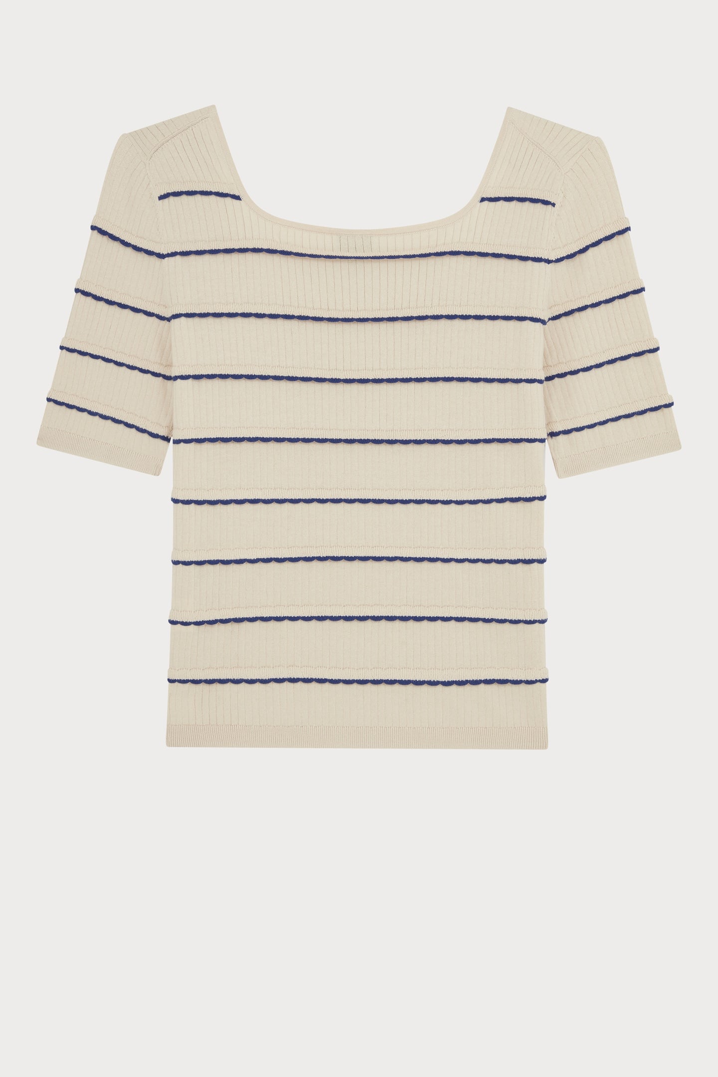 KNITTED SS TOP IVORY 6