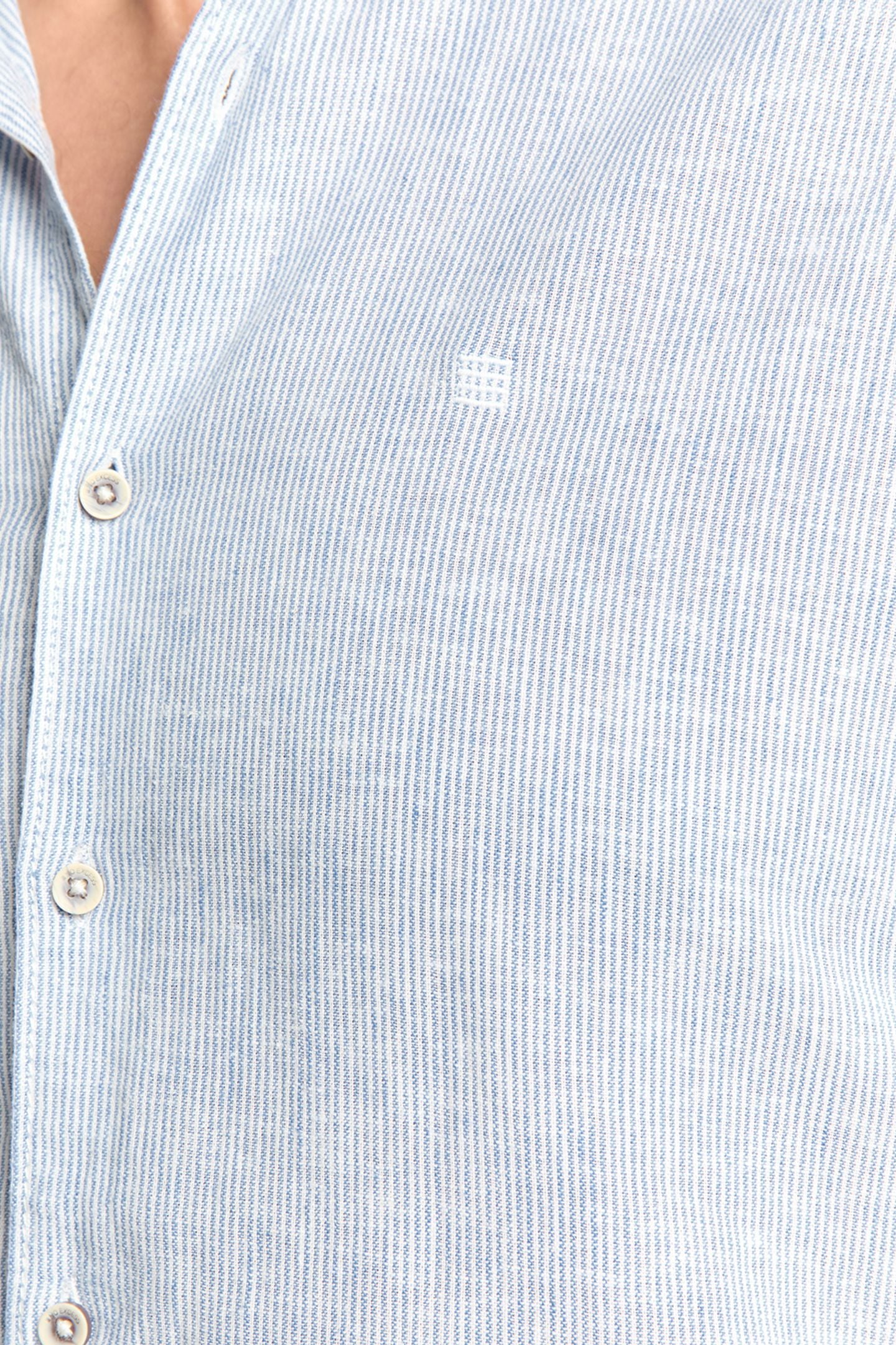 SHIRT VERTICAL SMALL STRIPES WITH LINEN CLOUD 7