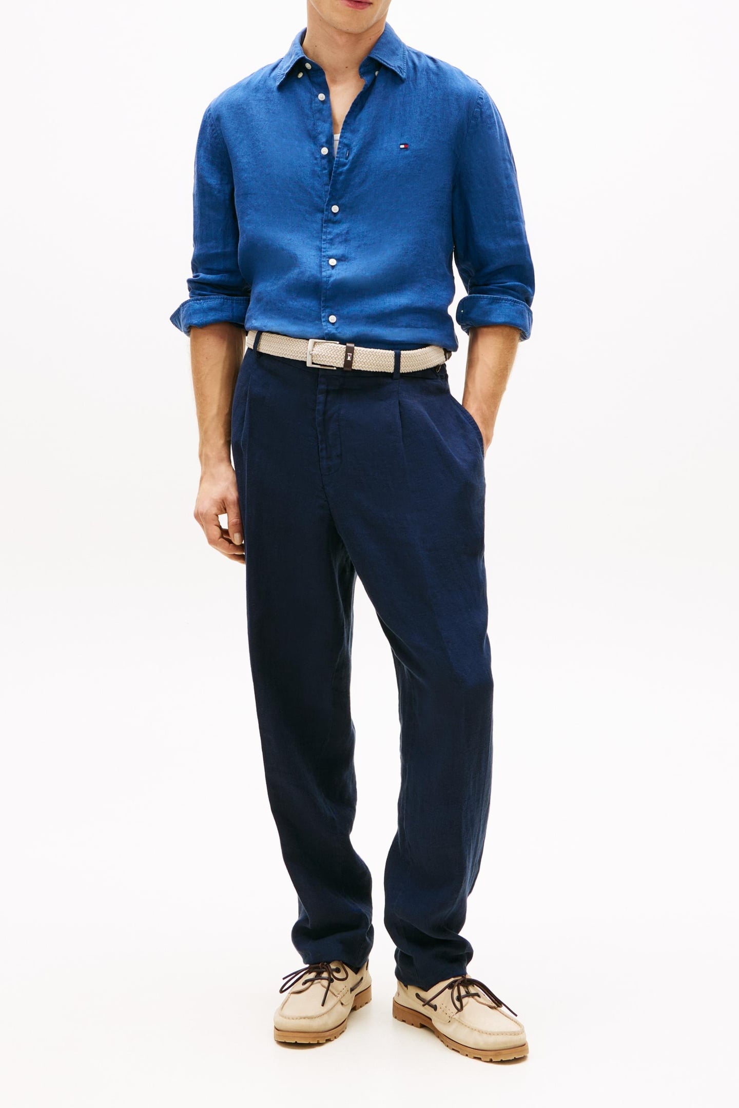 PIGMENT DYED LINEN SHIRT BLUE JEAN 1