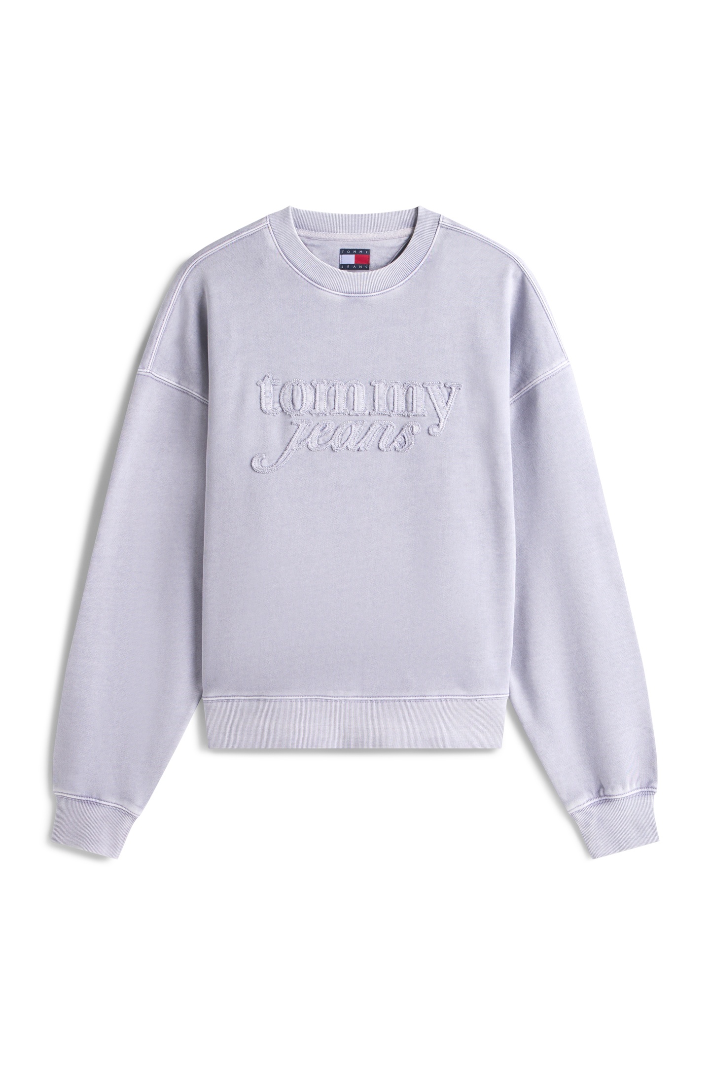 LOGO APPLIQUÉ WASHED BOXY SWEATSHIRT PERIWINKLE DUSK 5