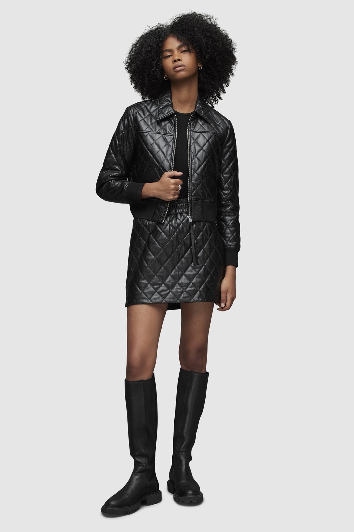 QUINN BOMBER HIGH SHINE BLACK 1