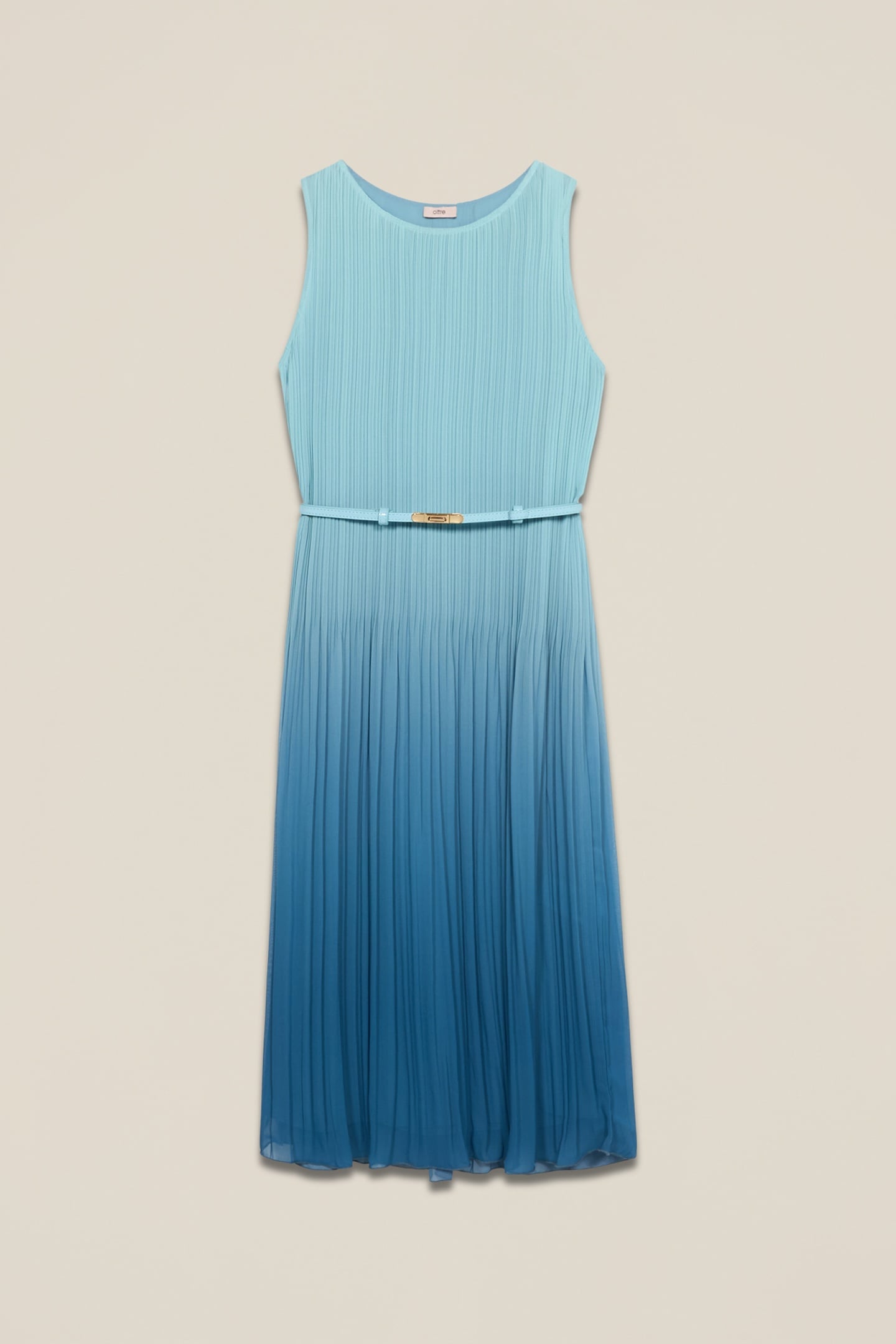 OMBRE PLEATED MIDI DRESS LIGHT BLUE 5
