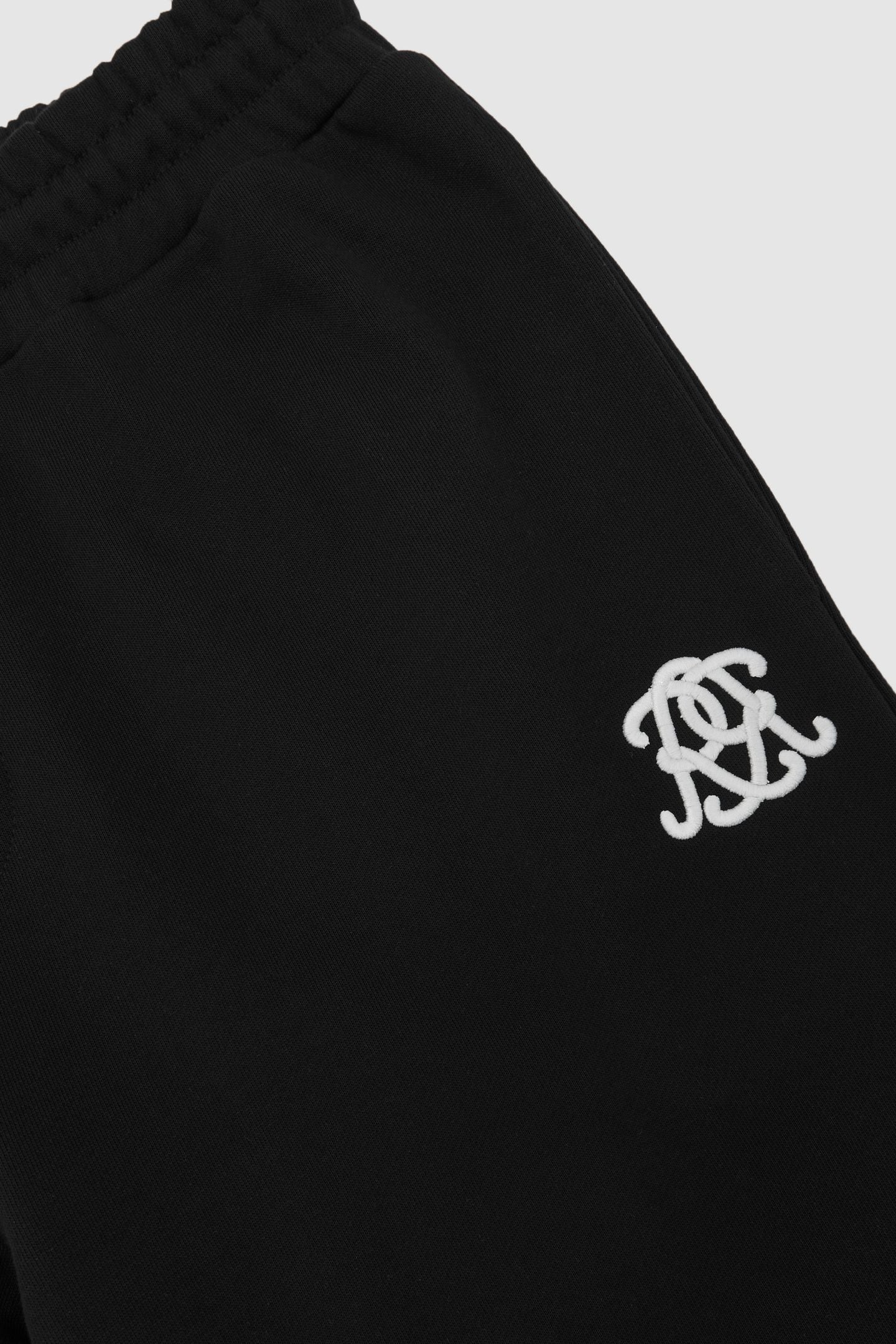 DRAWSTRING WIDE LEG MOTIF JOGGERS BLACK 5