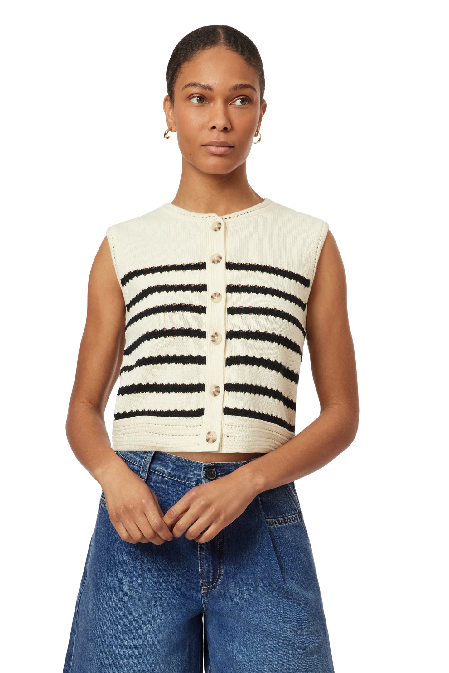 CREW NECK VEST SUGAR SWIZZLE / BLACK NIGHT 2