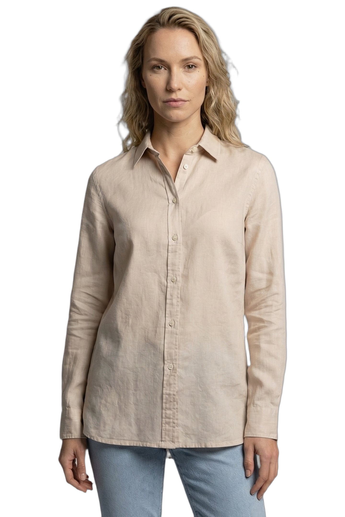 SOLID LINEN BLEND SHIRT KIT 1