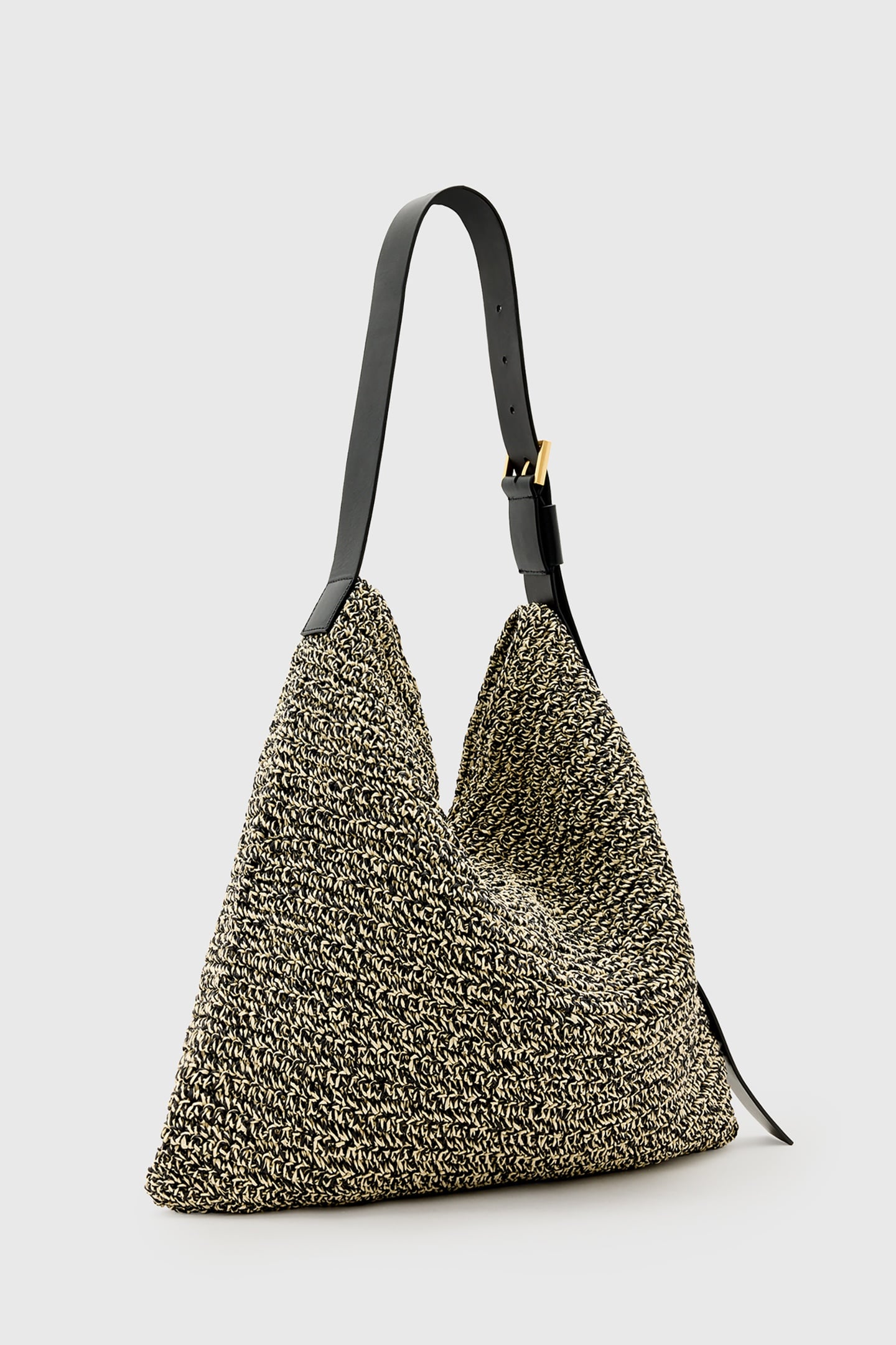 ASHA PAPER SHLDR BAG BLACK/NATURAL 5