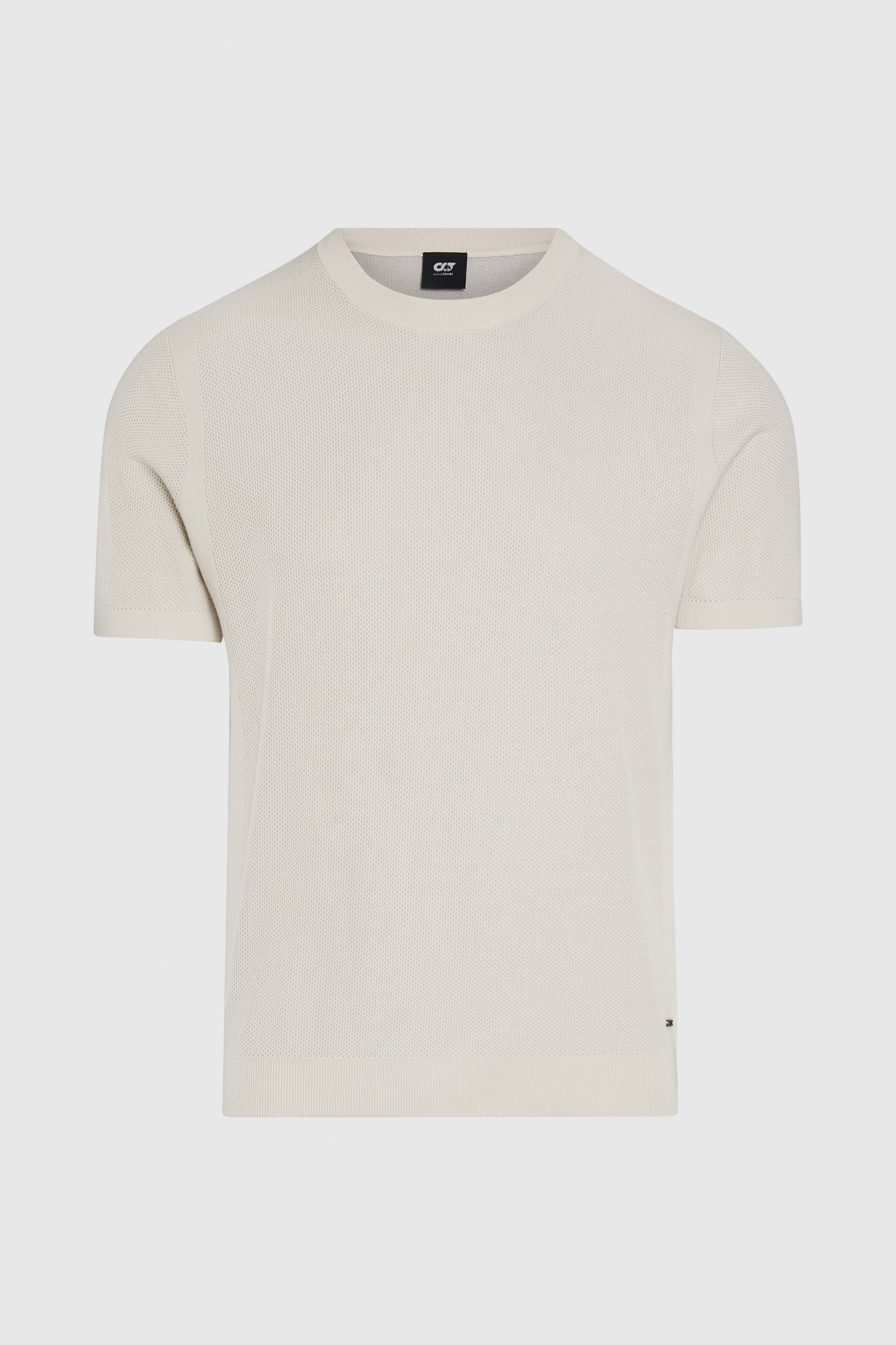 FAWEN V1.Y9.01 FLAT-KNIT-SHIRT STONE/CLOUD GREY 3