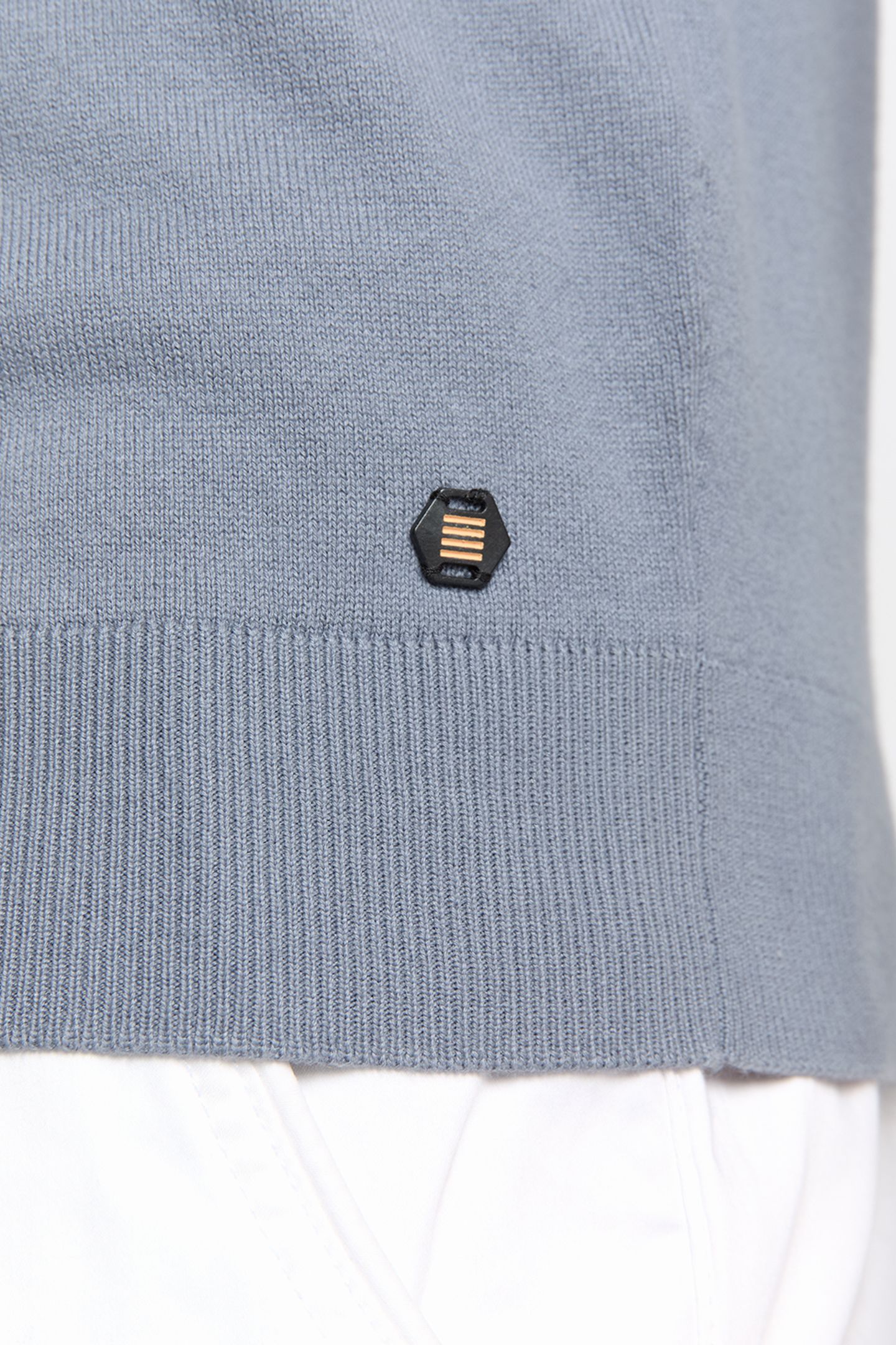 PULLOVER SHORT SLEEVE POLO BUTTON SOLID WASHED BLUE 7