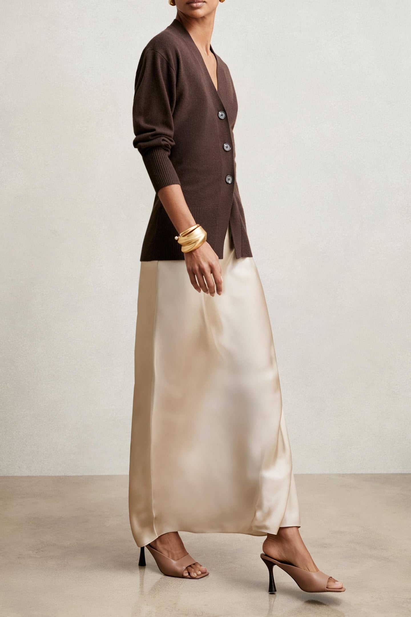 SILK SLIP SKIRT CHAMPAGNE NEUTRAL 4